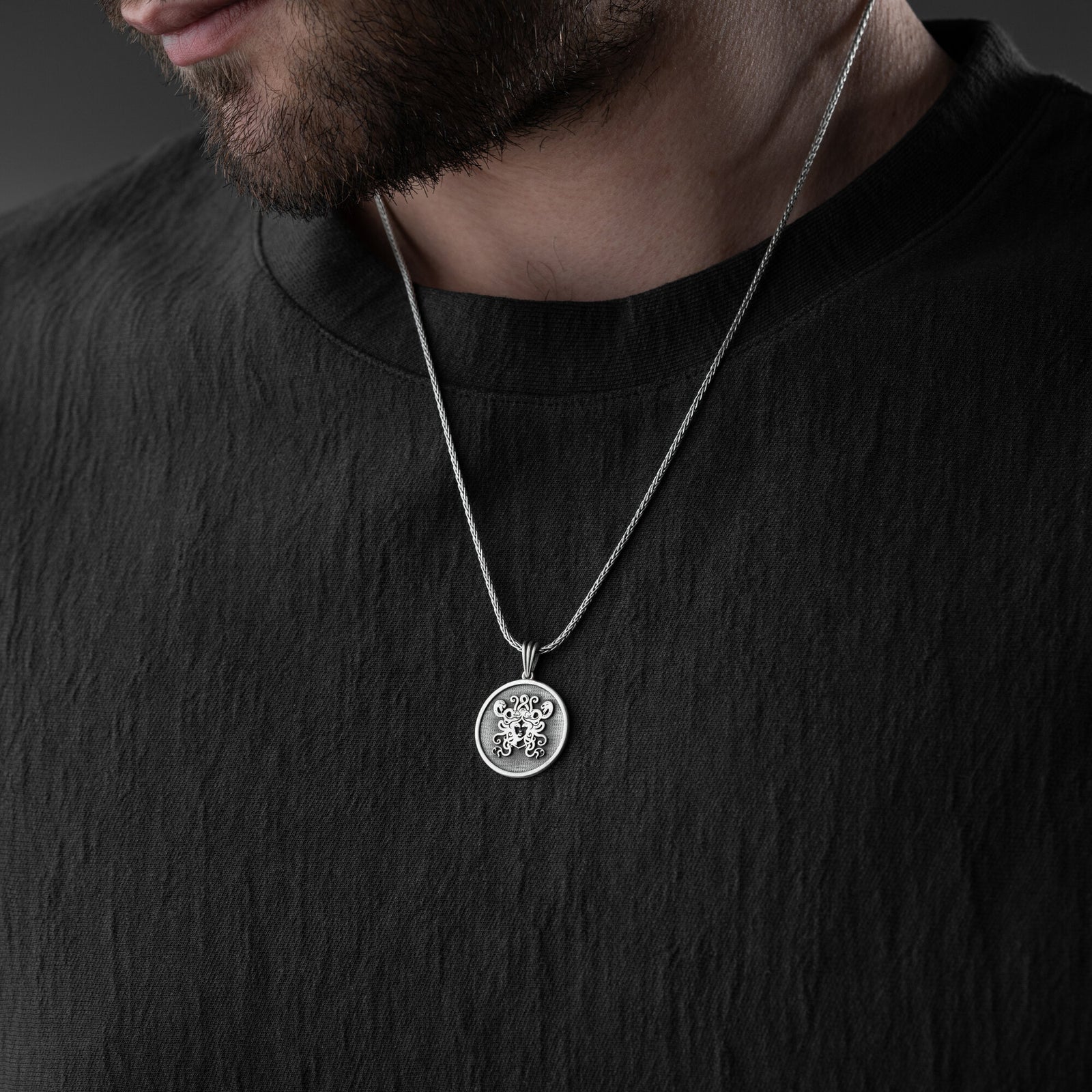 Medusa Head Necklace For Men