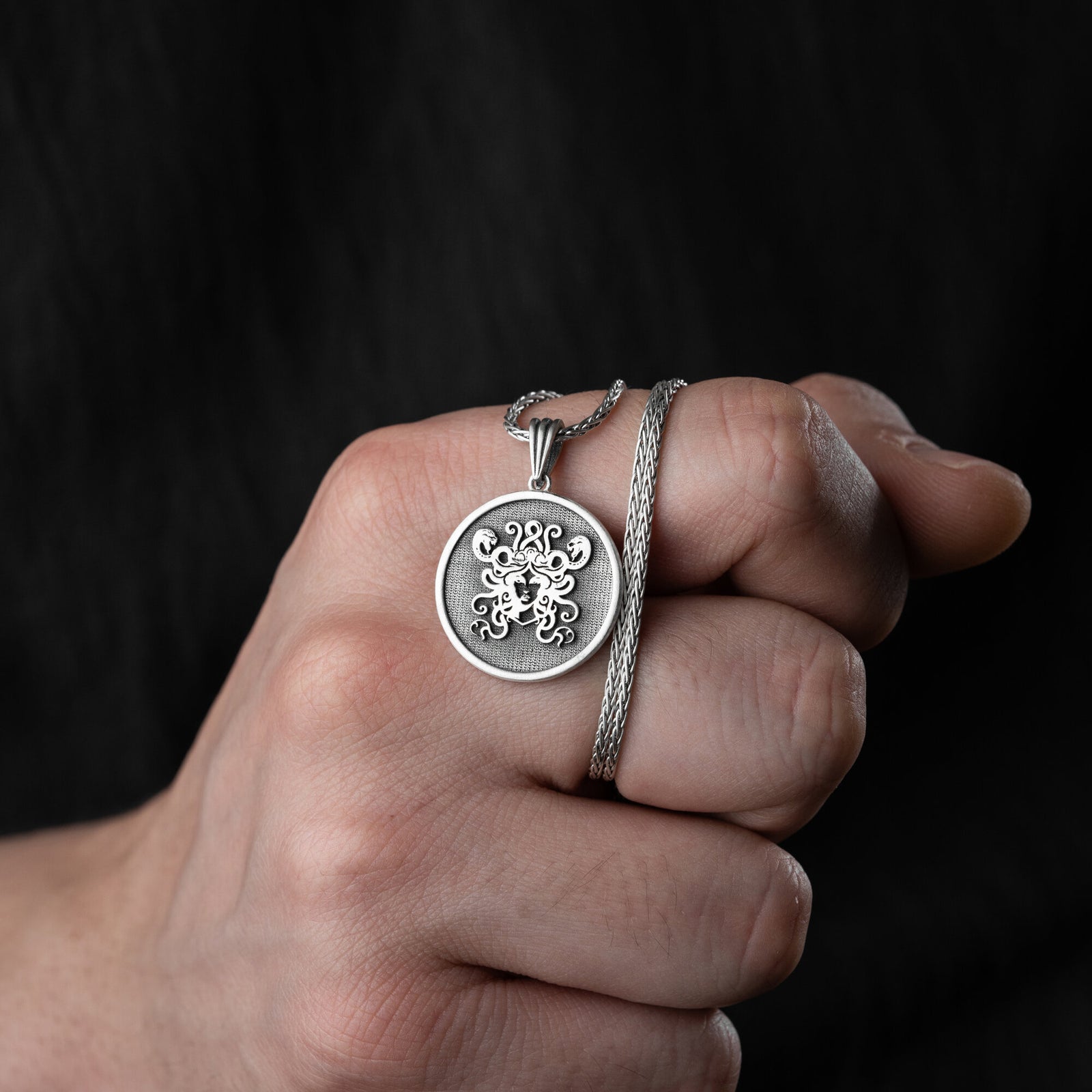 Medusa Head Necklace For Men