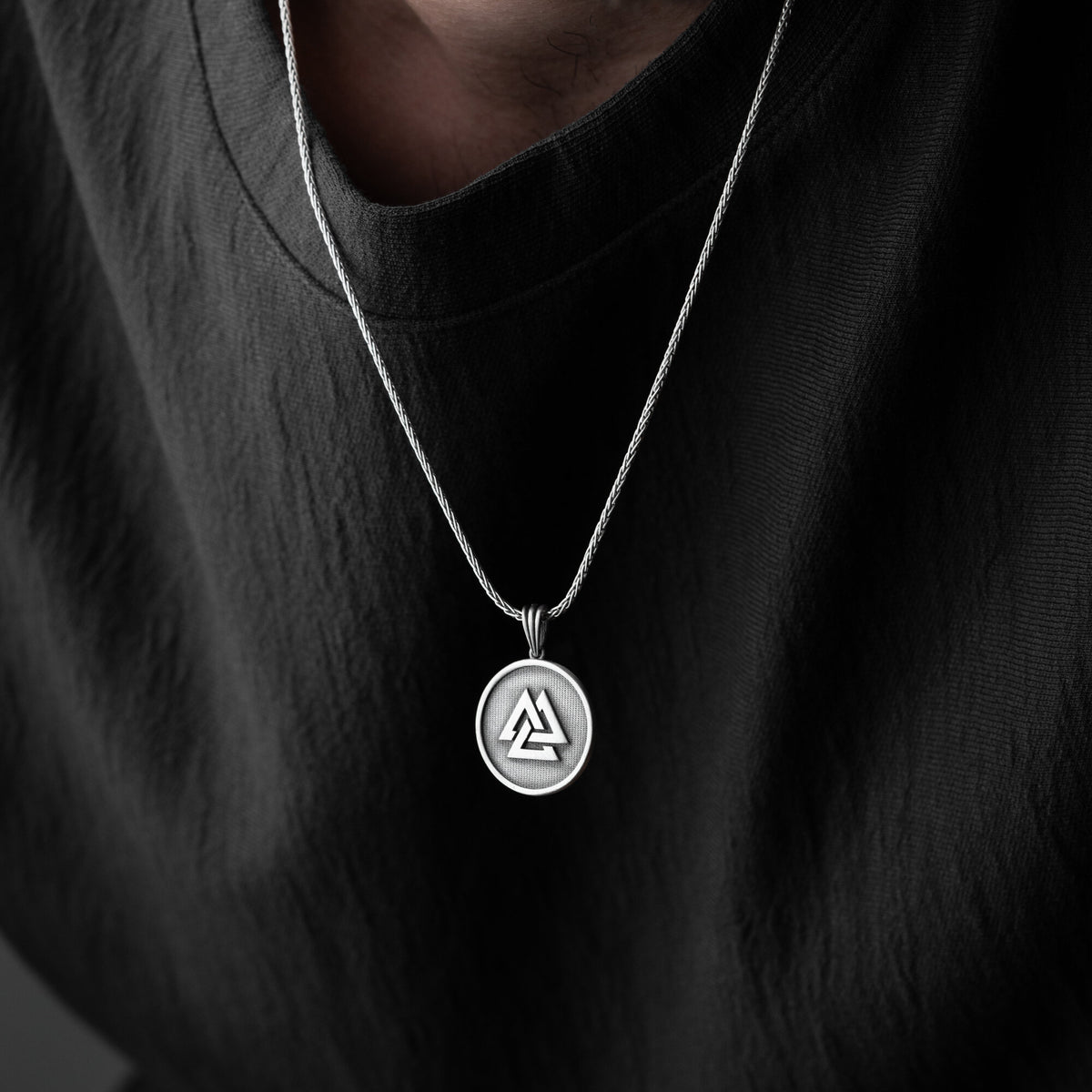 Nordic Valknut Necklace for Men