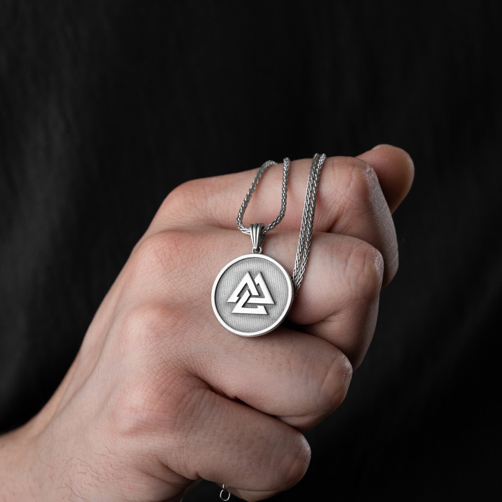 Nordic Valknut Necklace for Men