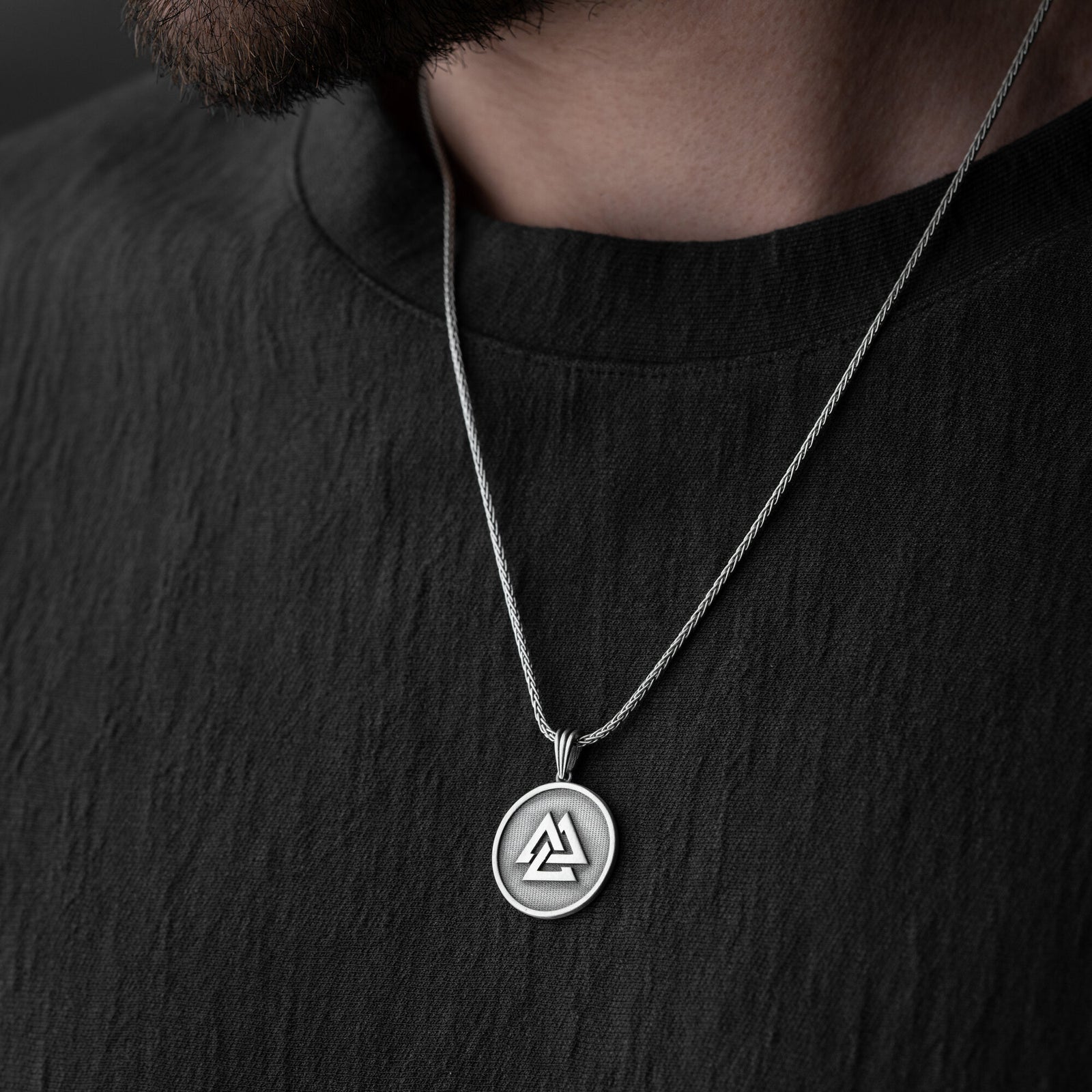 Nordic Valknut Necklace for Men