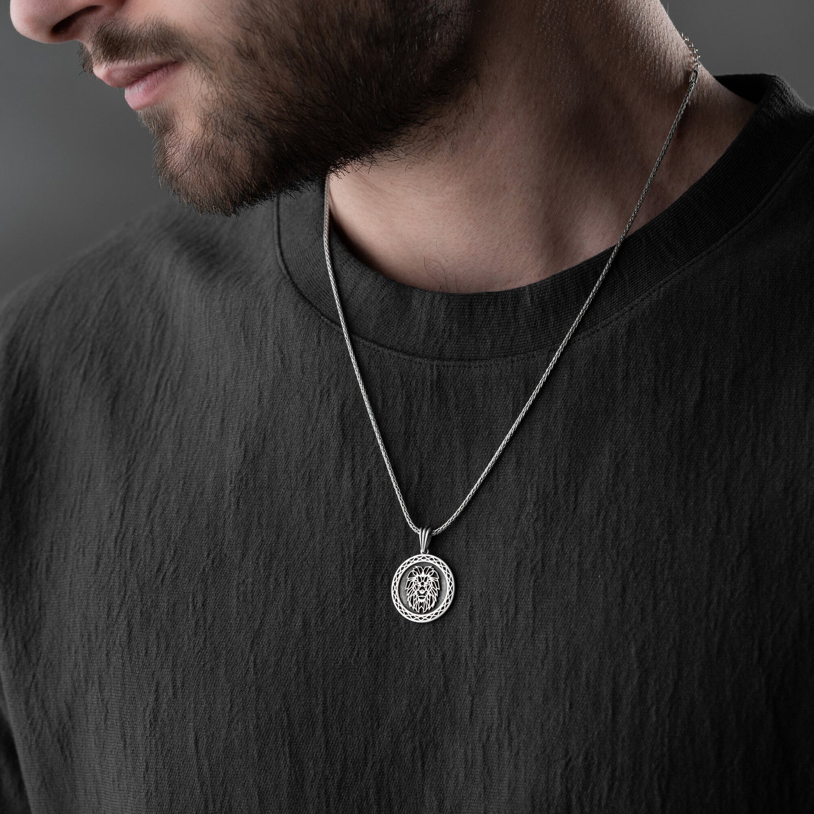 Origami Lion Necklace For Men