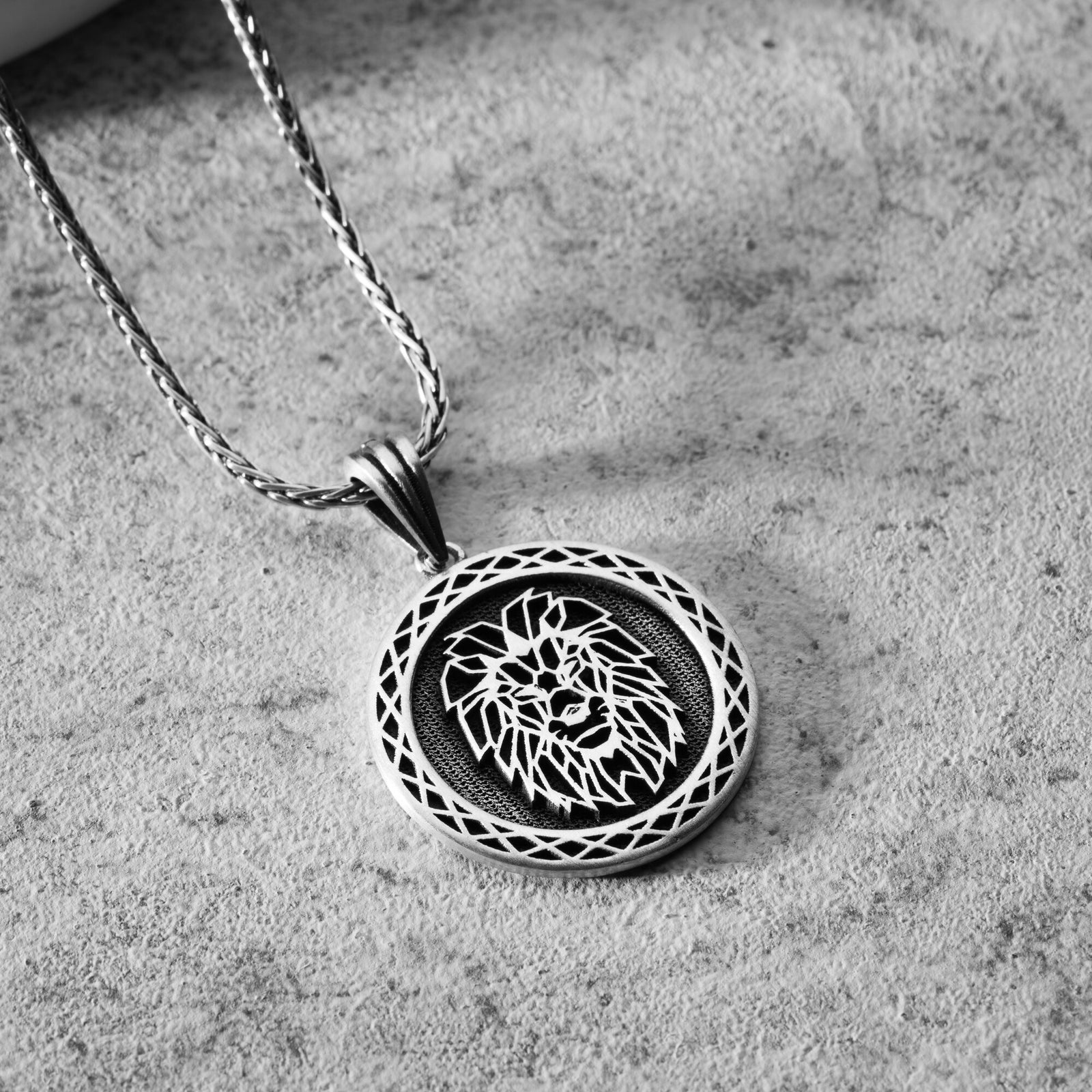 Origami Lion Necklace For Men