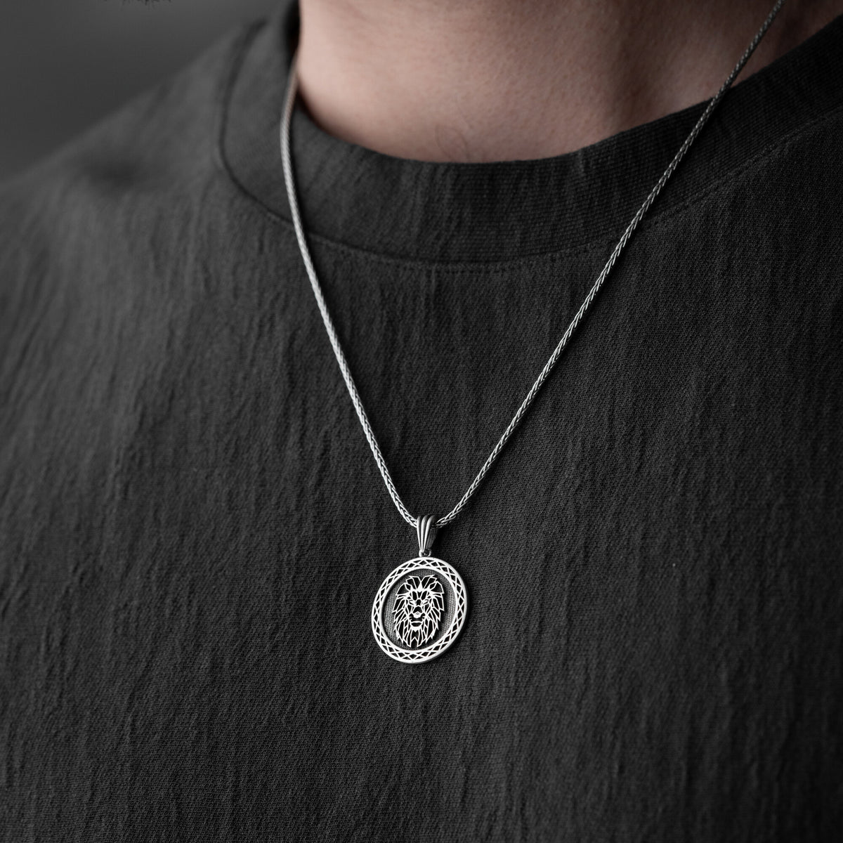 Origami Lion Necklace For Men