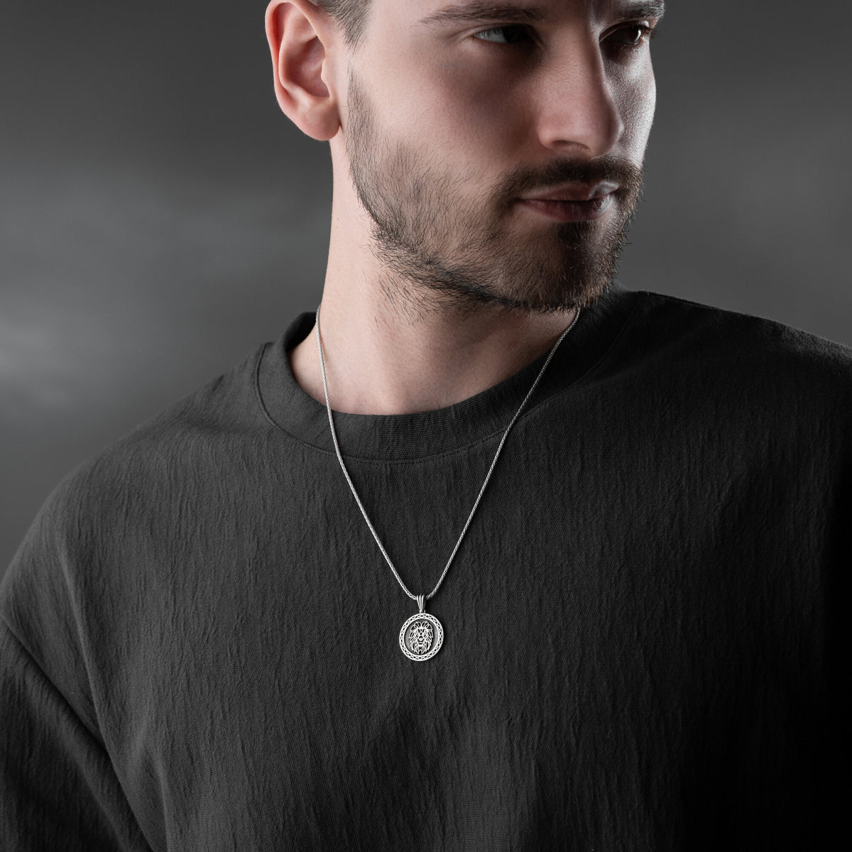 Origami Lion Necklace For Men