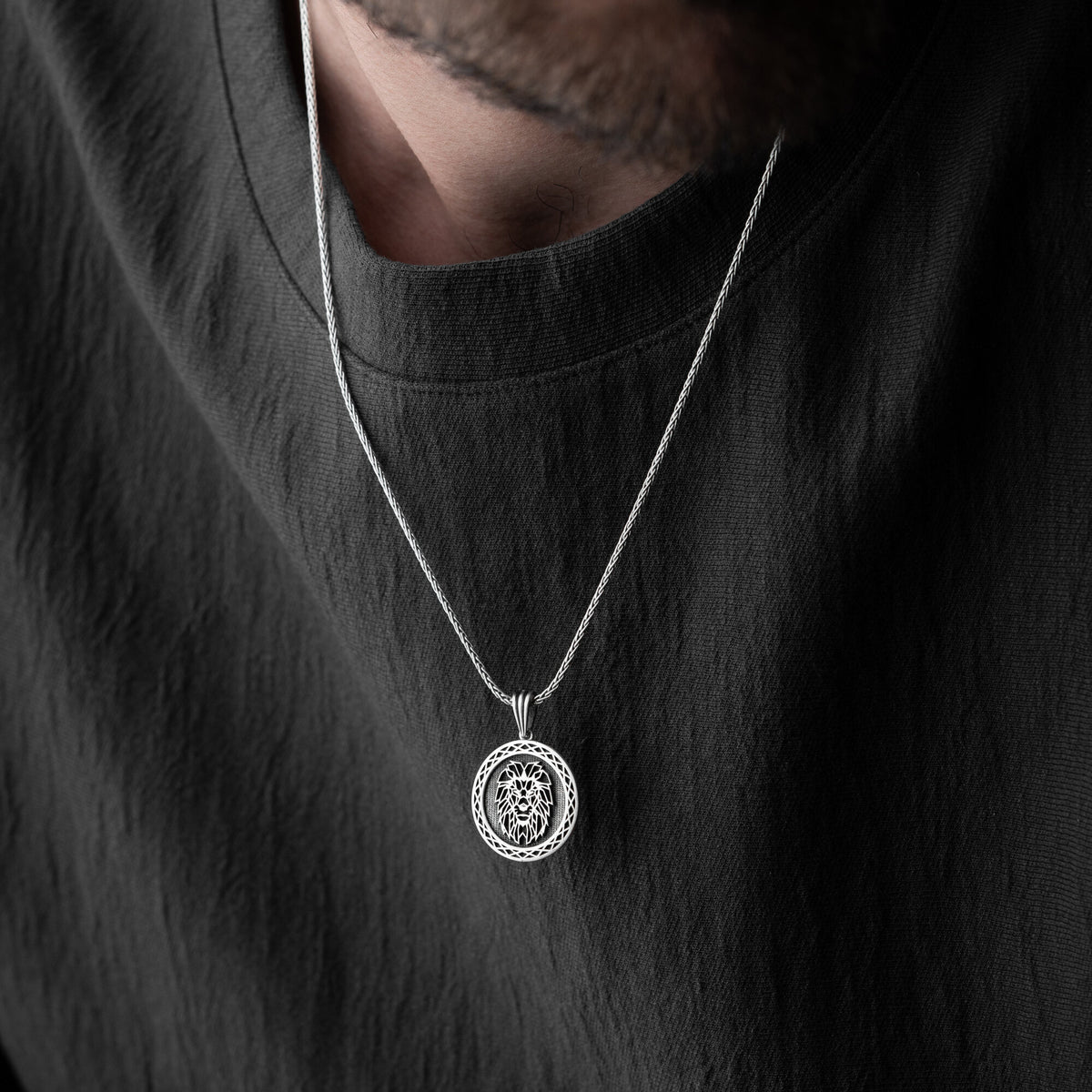 Origami Lion Necklace For Men