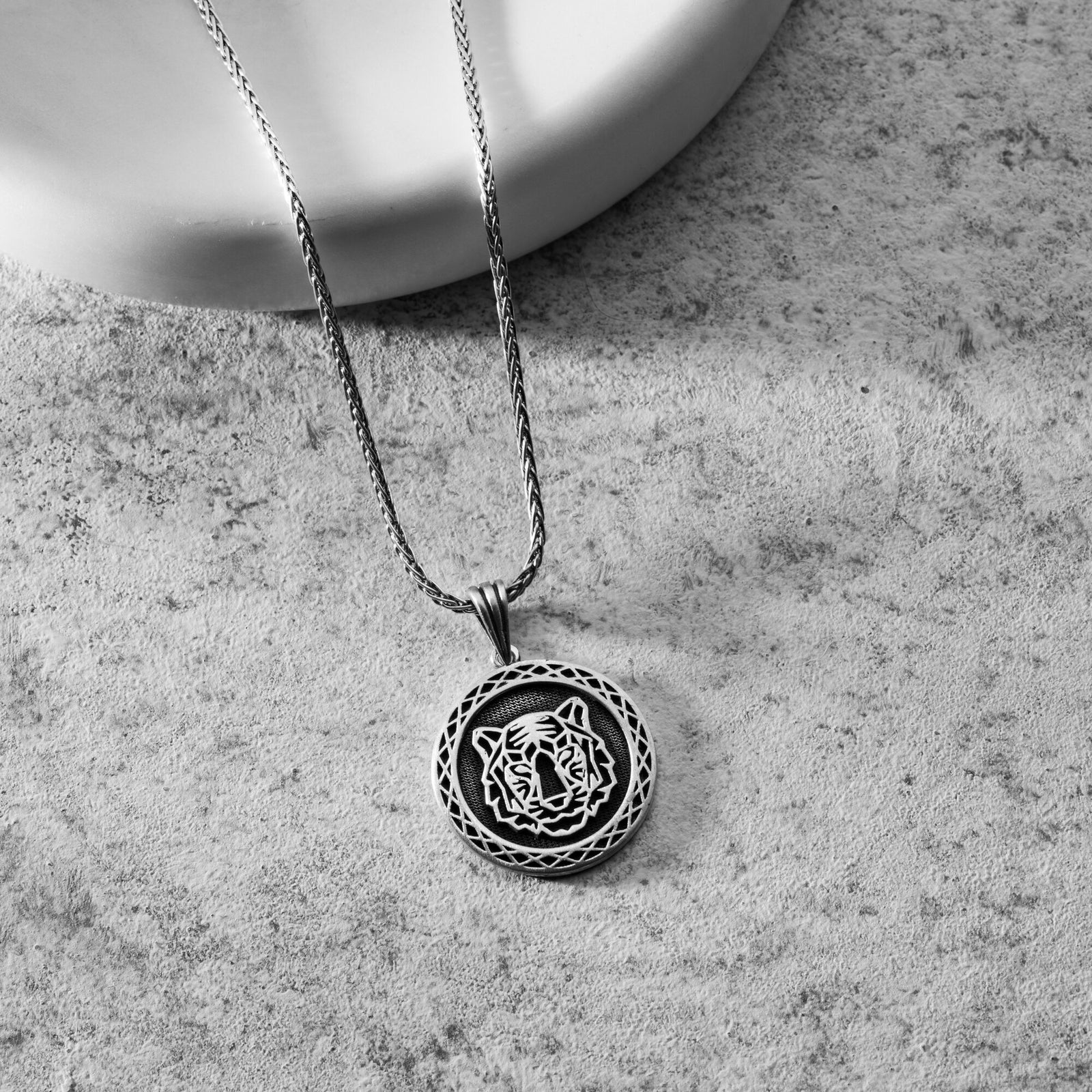 Origami Tiger Necklace For Men