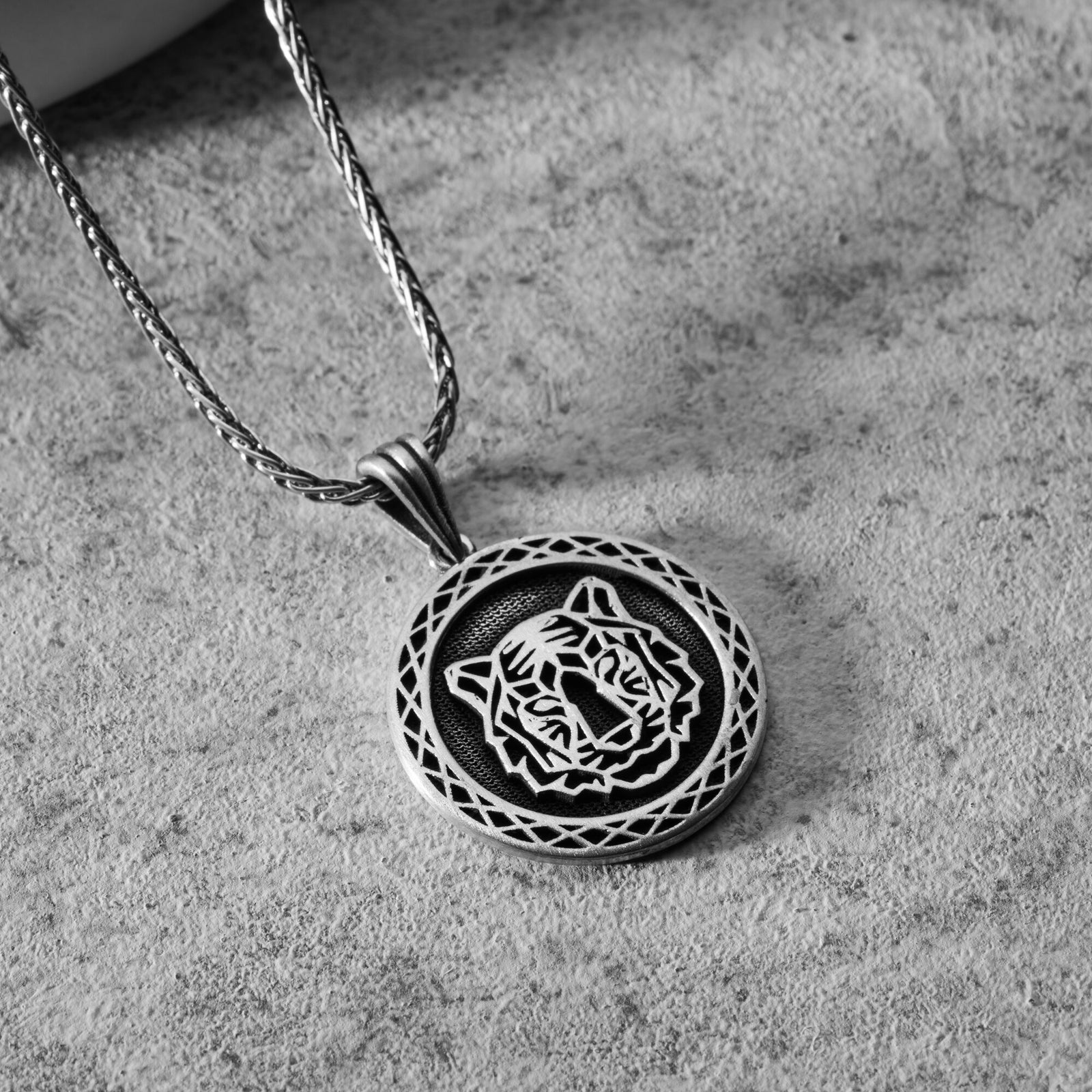 Origami Tiger Necklace For Men