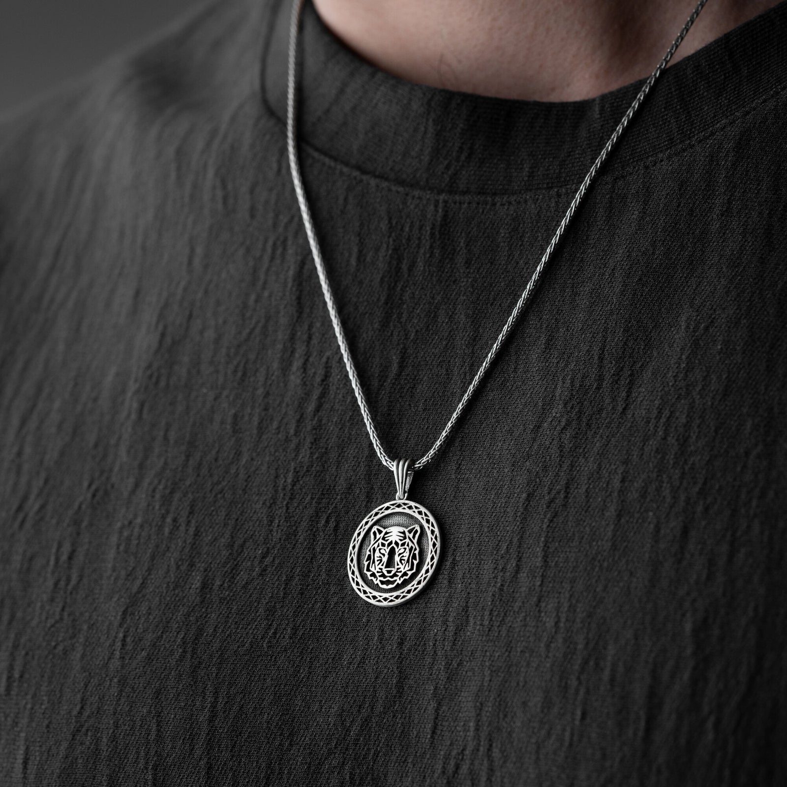 Origami Tiger Necklace For Men