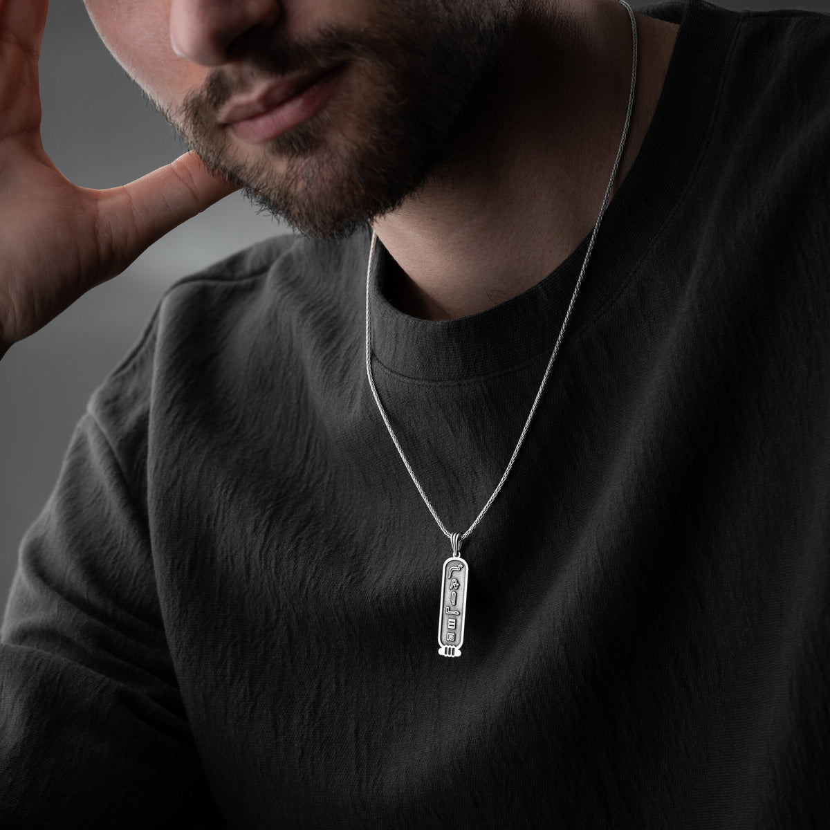 Personalised Egypt Cartouche Necklace For Men