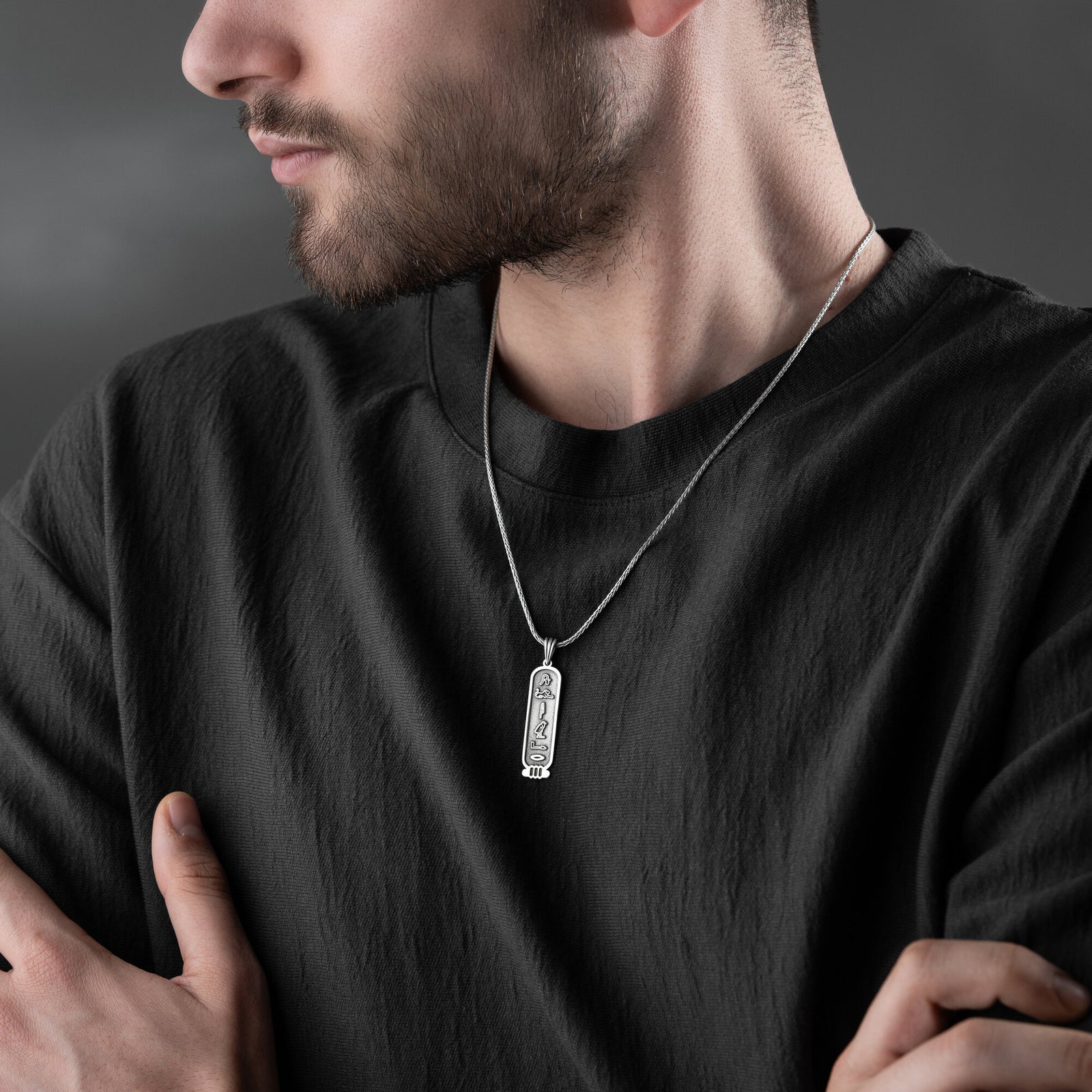 Personalised Egypt Cartouche Necklace For Men