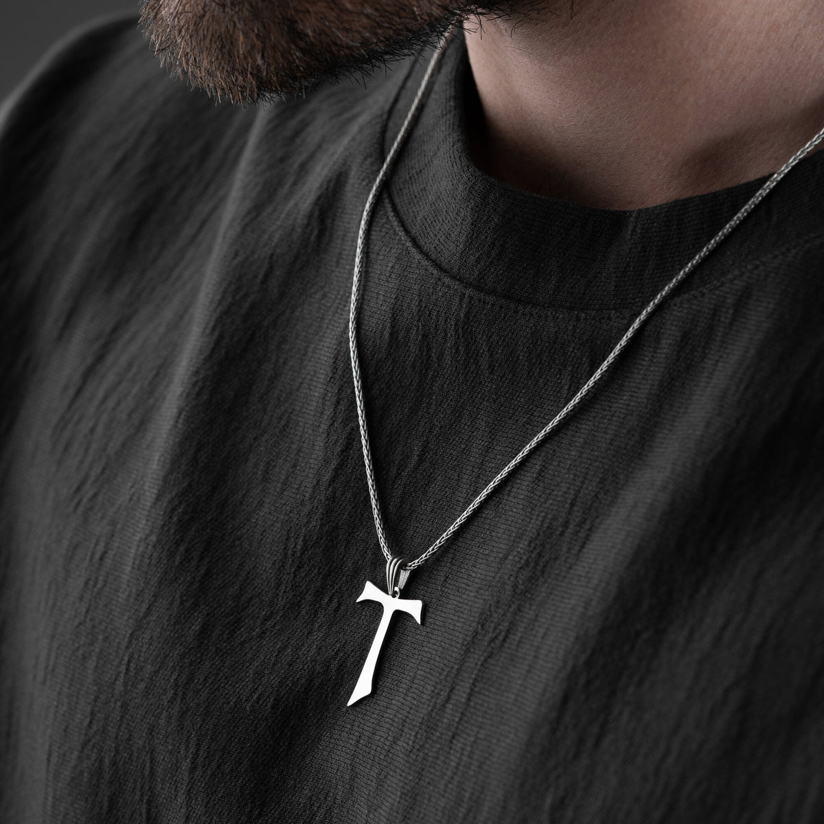 Tau Cross Necklace For Men