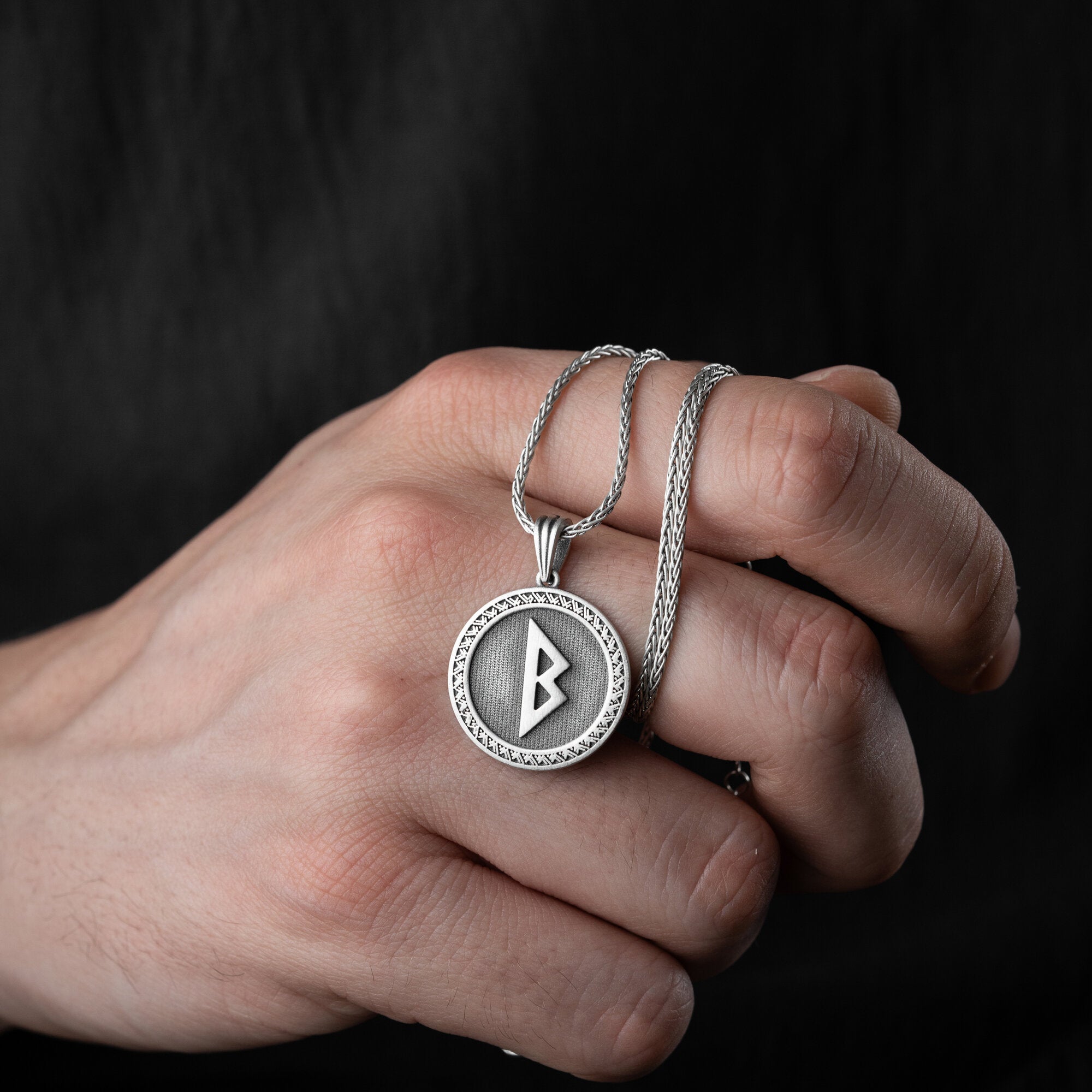 Viking Rune Letters Necklace For Men