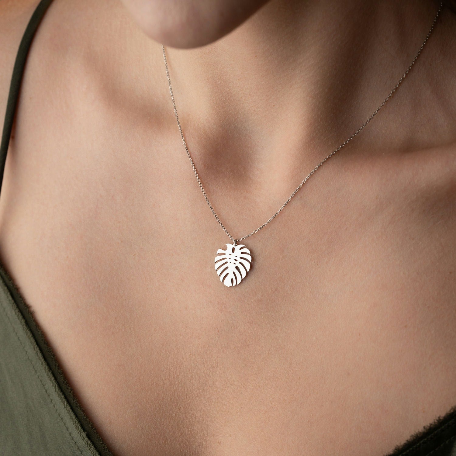 Monstera Leaf Necklace | Gift for Plant Mum