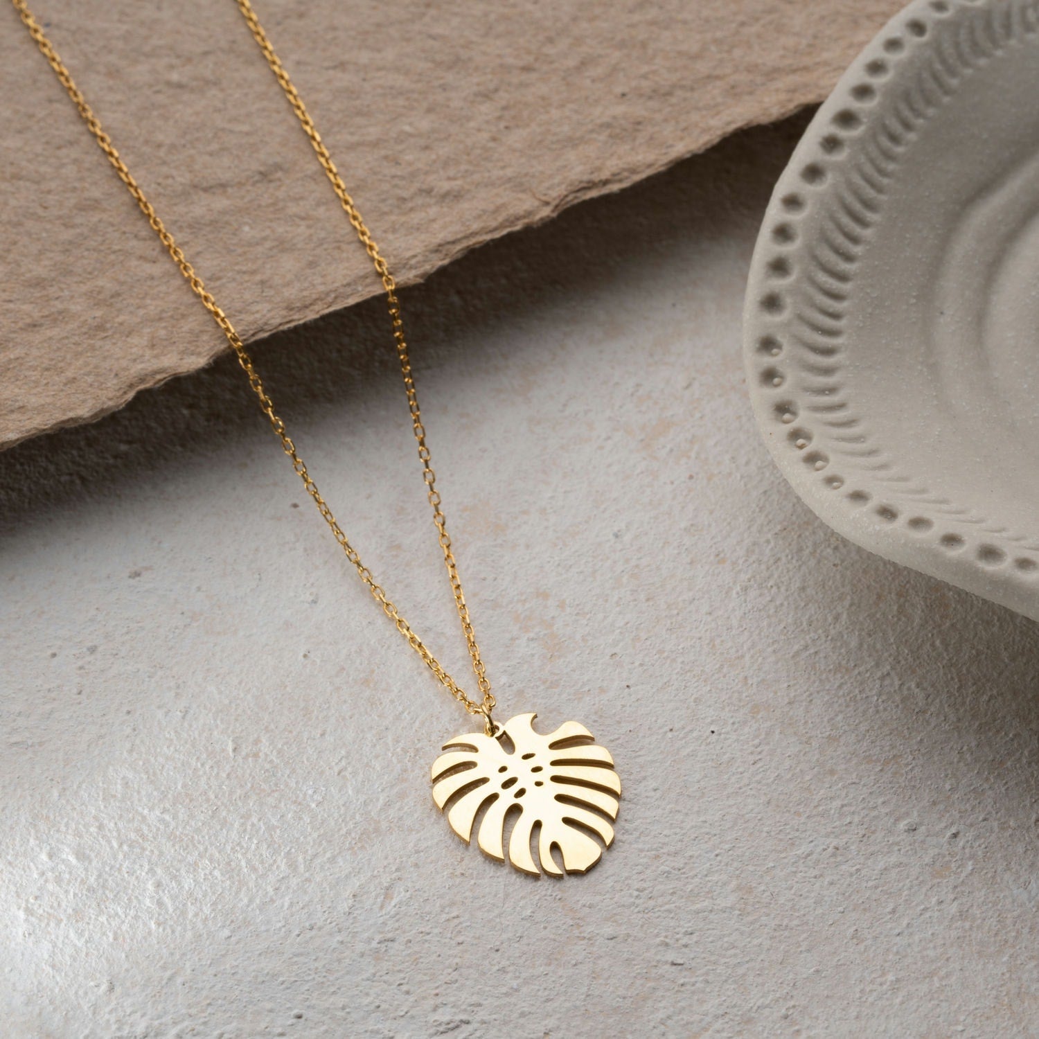 Monstera Leaf Necklace | Gift for Plant Mum