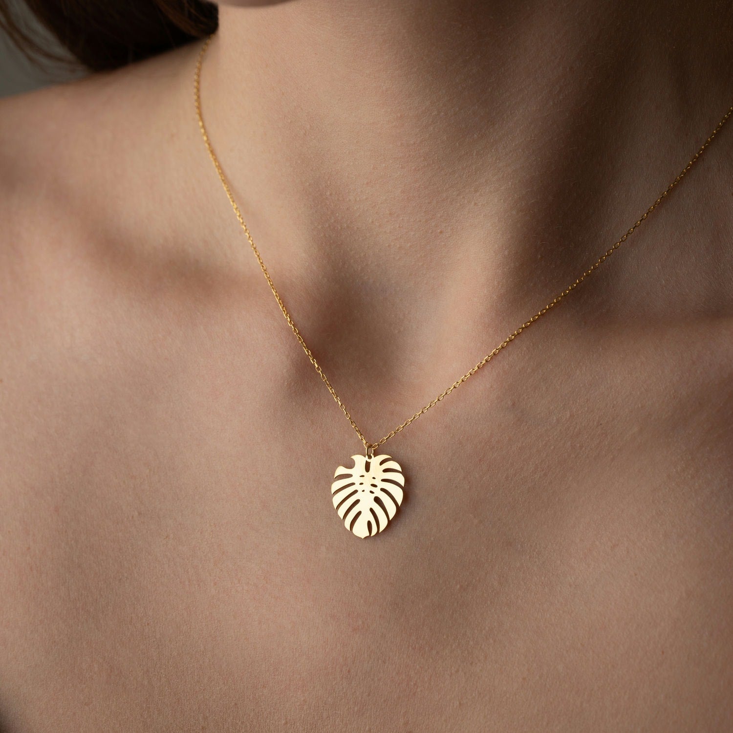 Monstera Leaf Necklace | Gift for Plant Mum
