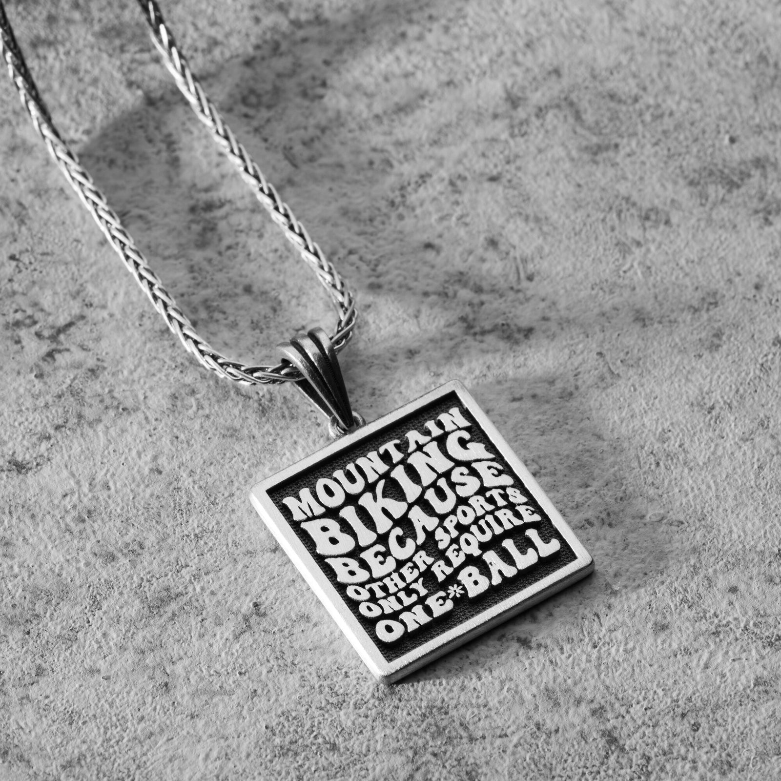 Mountain Biking Attitude Necklace For Men