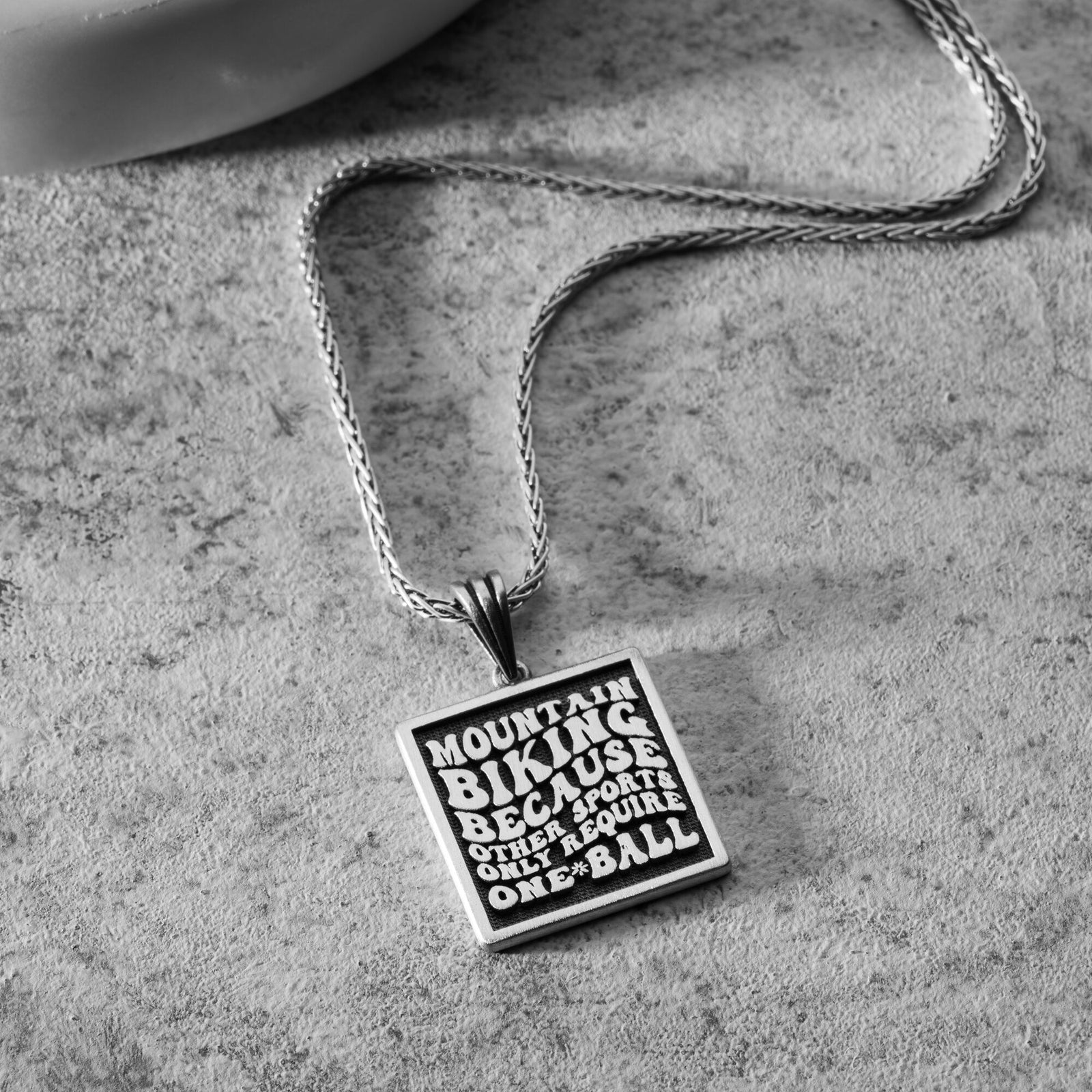 Mountain Biking Attitude Necklace For Men