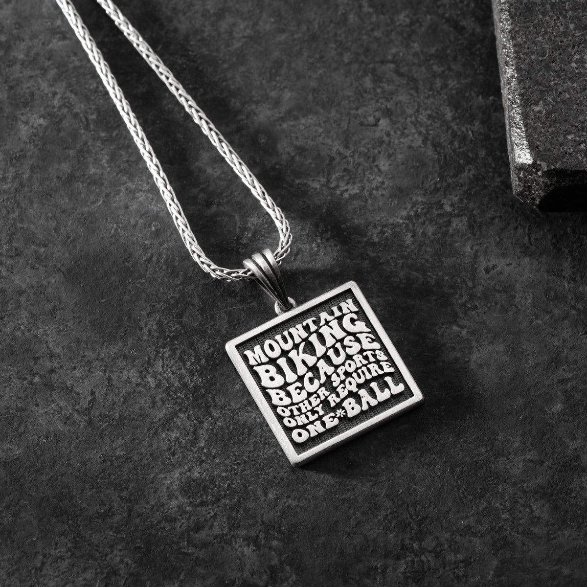 Mountain Biking Attitude Necklace For Men