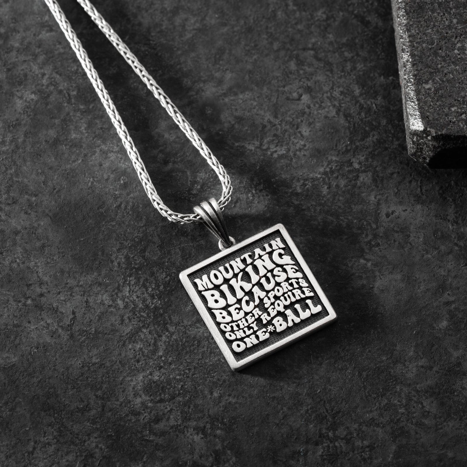 Mountain Biking Attitude Necklace For Men