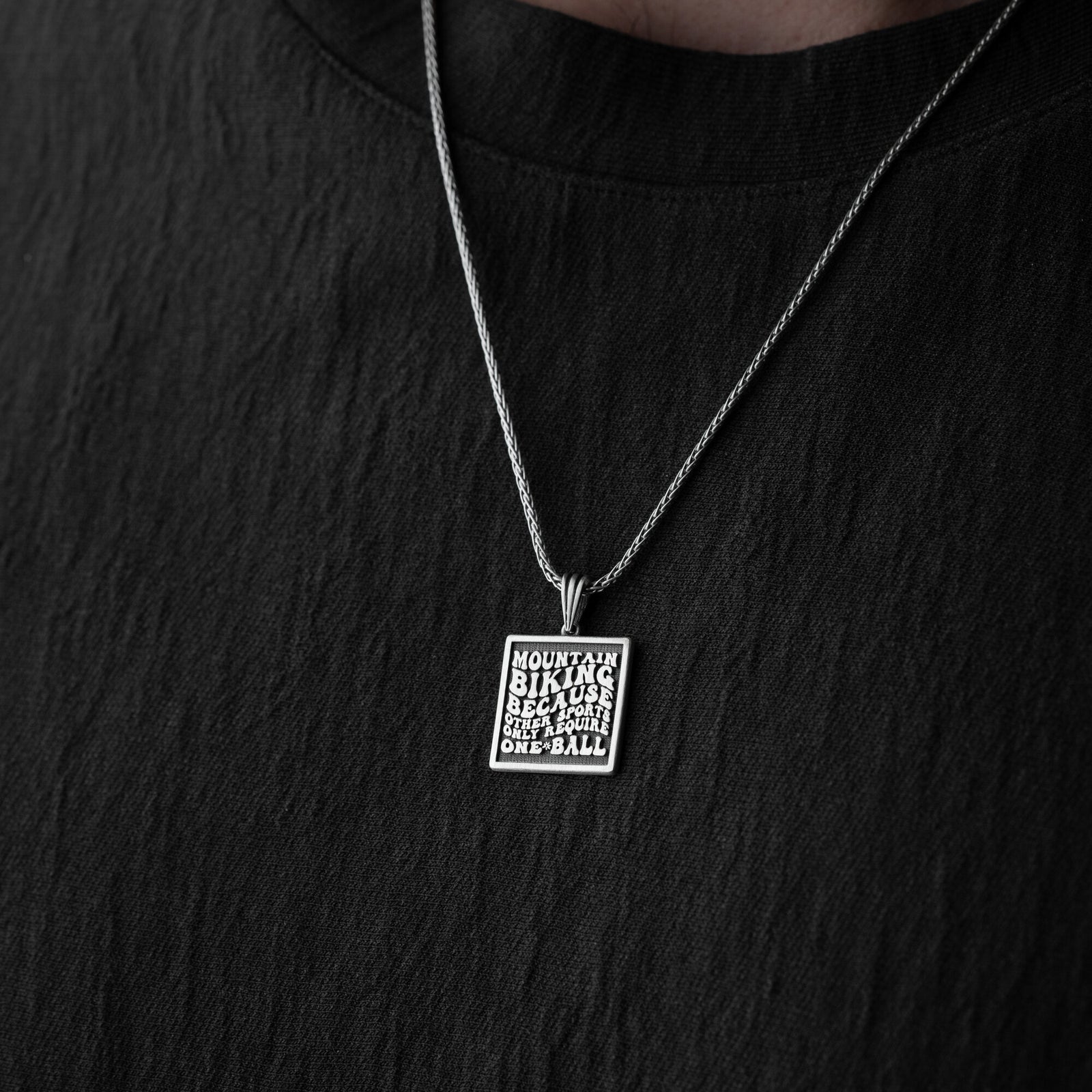 Mountain Biking Attitude Necklace For Men