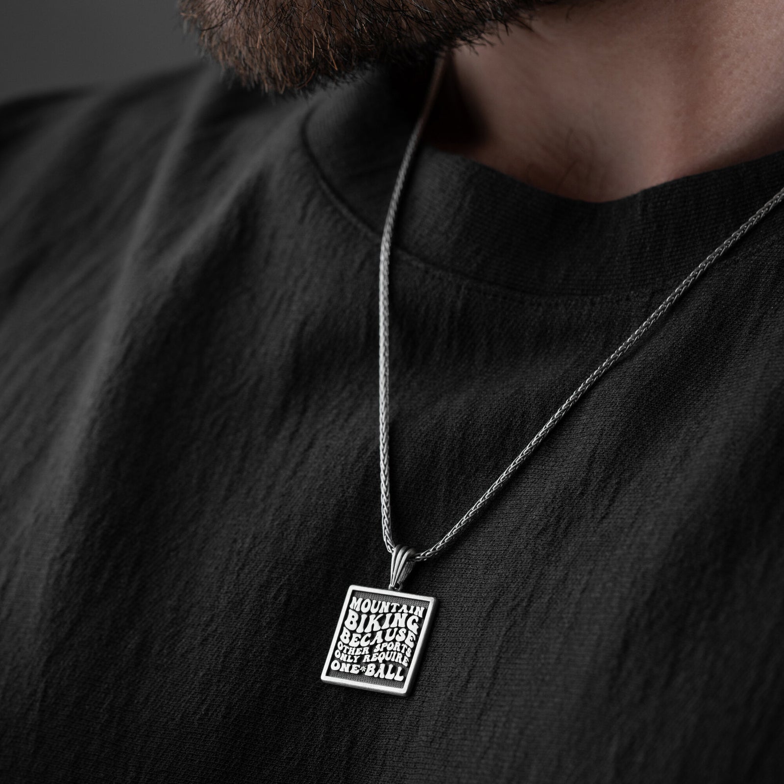Mountain Biking Attitude Necklace For Men