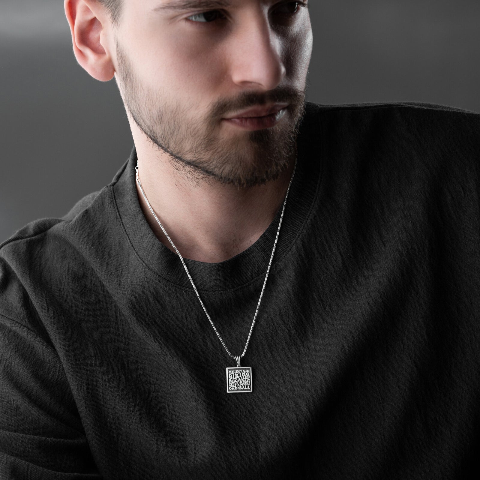 Mountain Biking Attitude Necklace For Men
