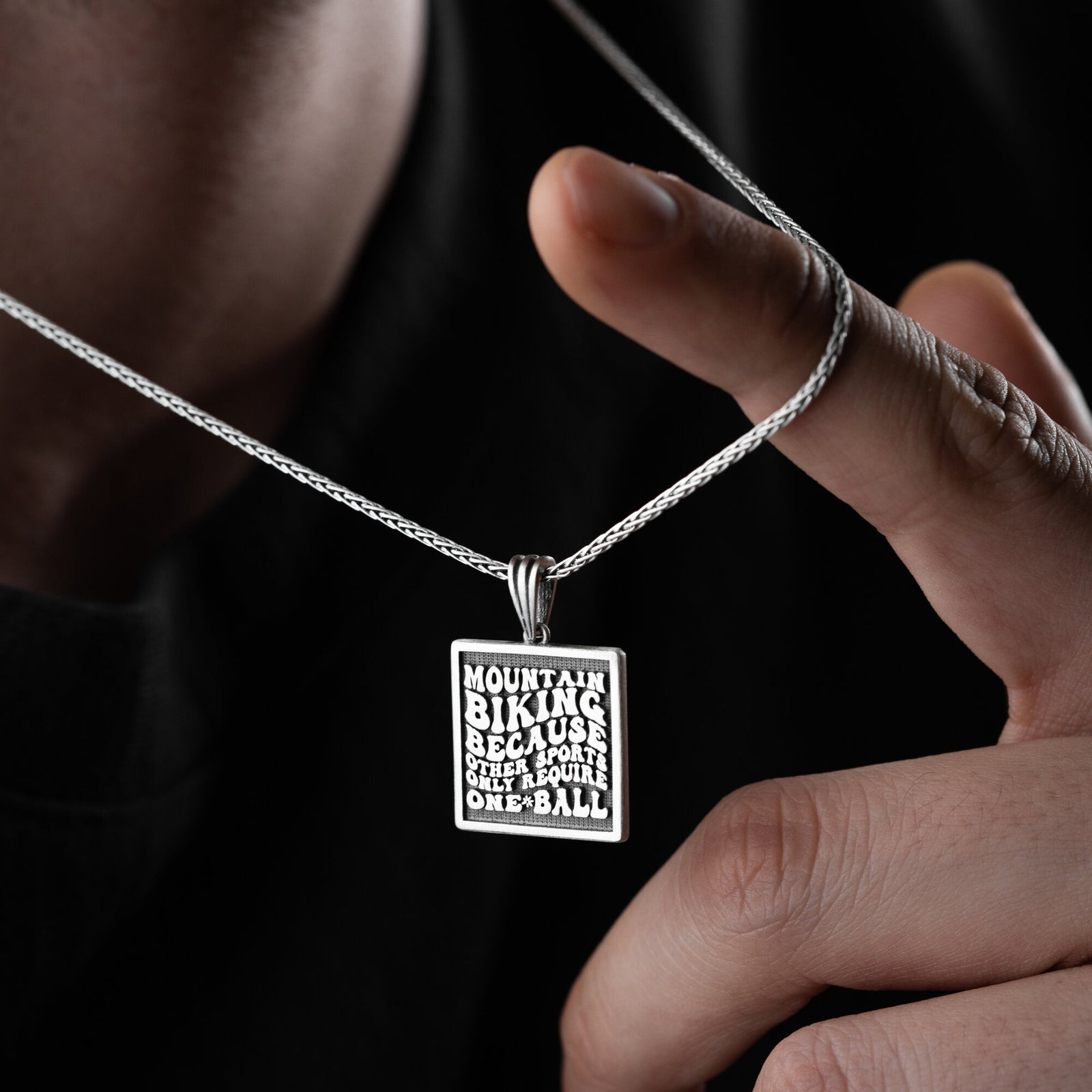 Mountain Biking Attitude Necklace For Men