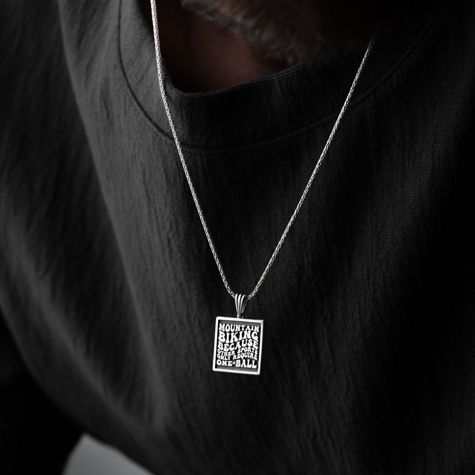 Mountain Biking Attitude Necklace For Men