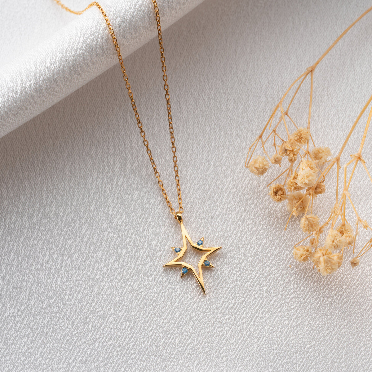 North Star Birthstone Necklace