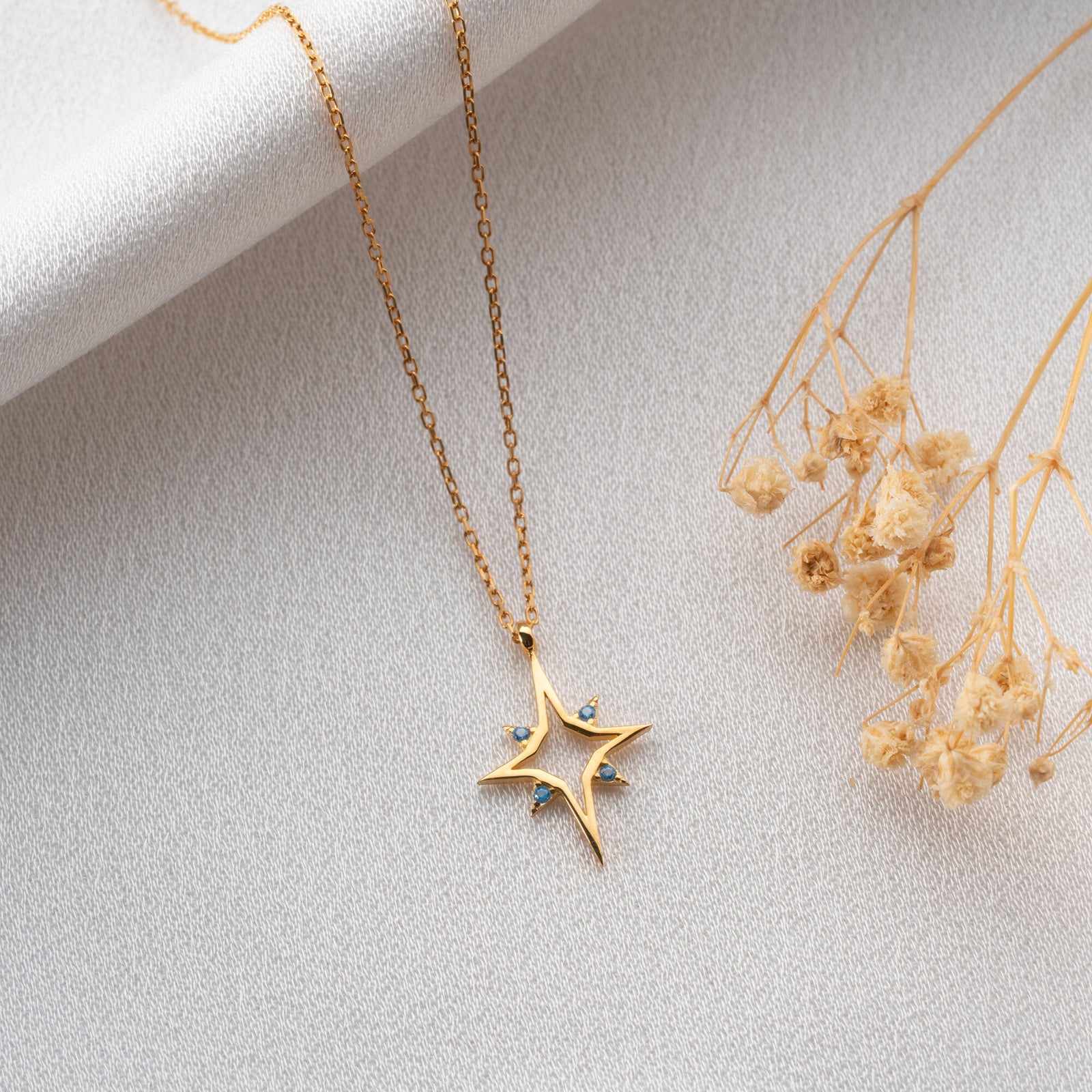 North Star Birthstone Necklace