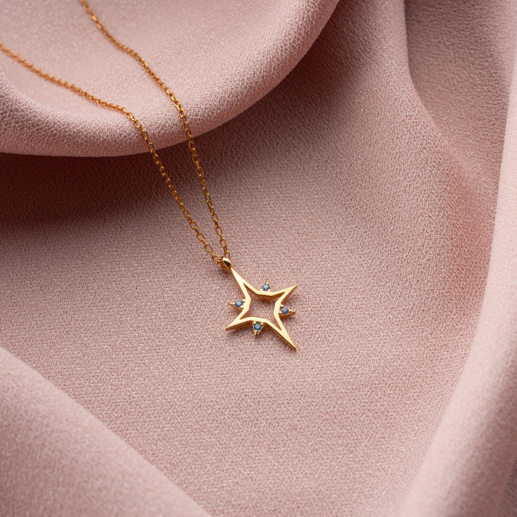 North Star Birthstone Necklace