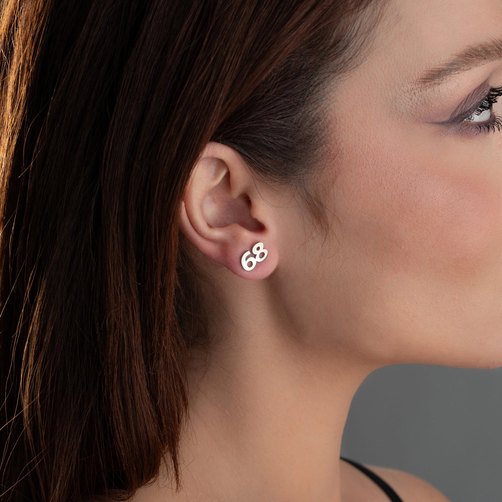 Custom Number Stud Earrings