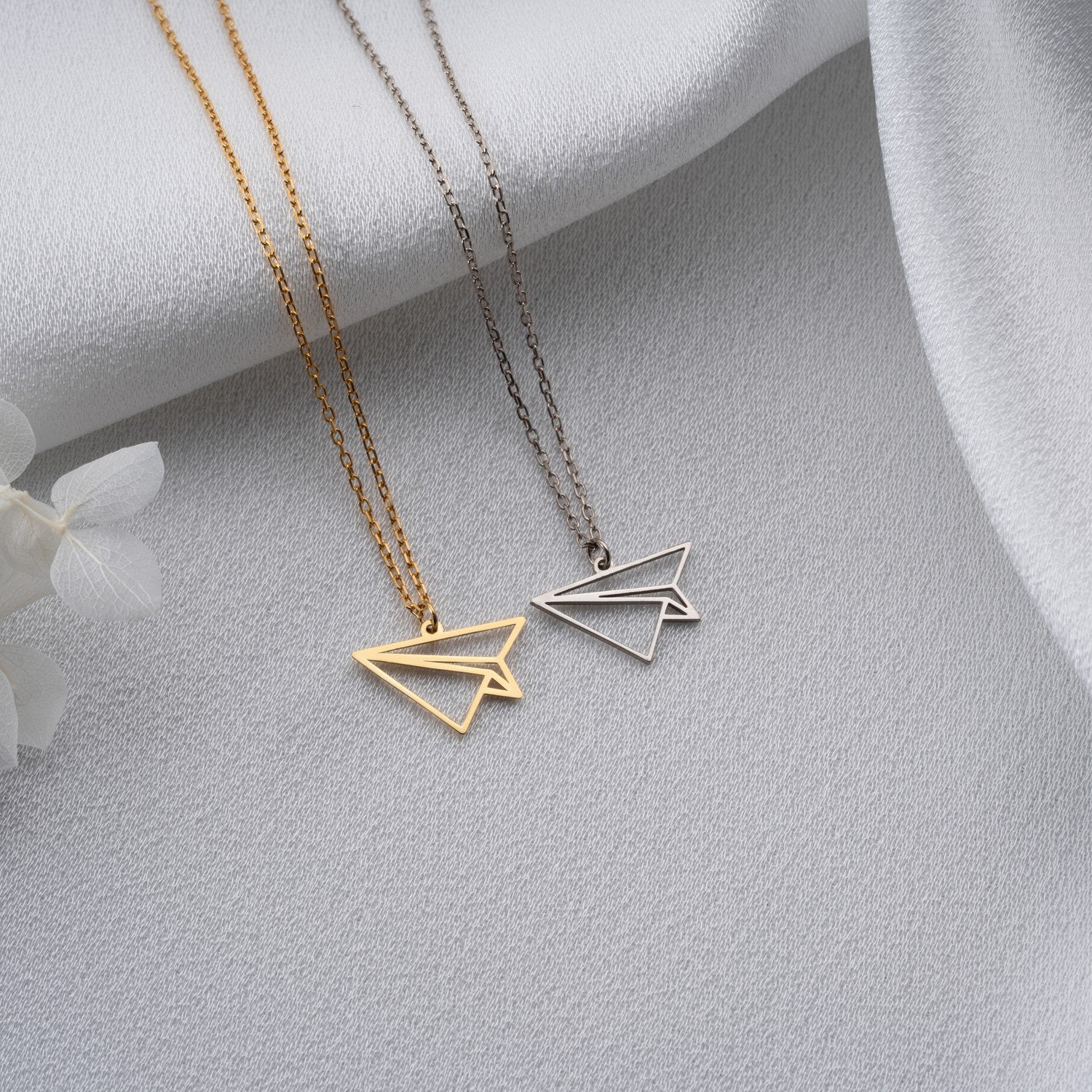 Paper Airplane Necklace | Long Distance Relationship Gift