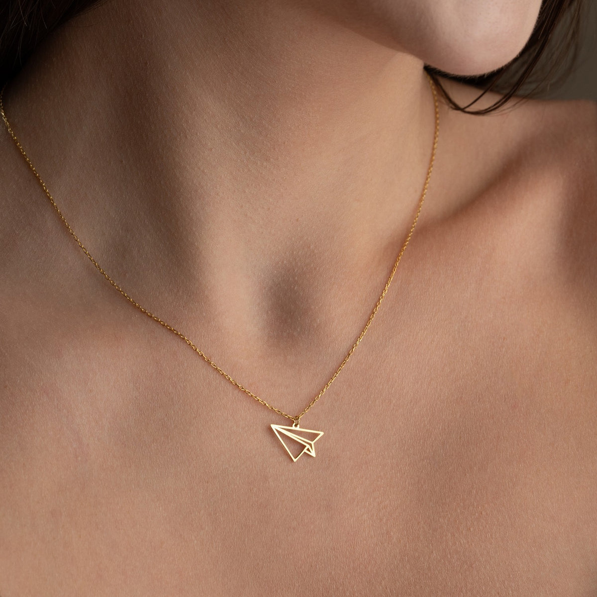 Paper Airplane Necklace | Long Distance Relationship Gift