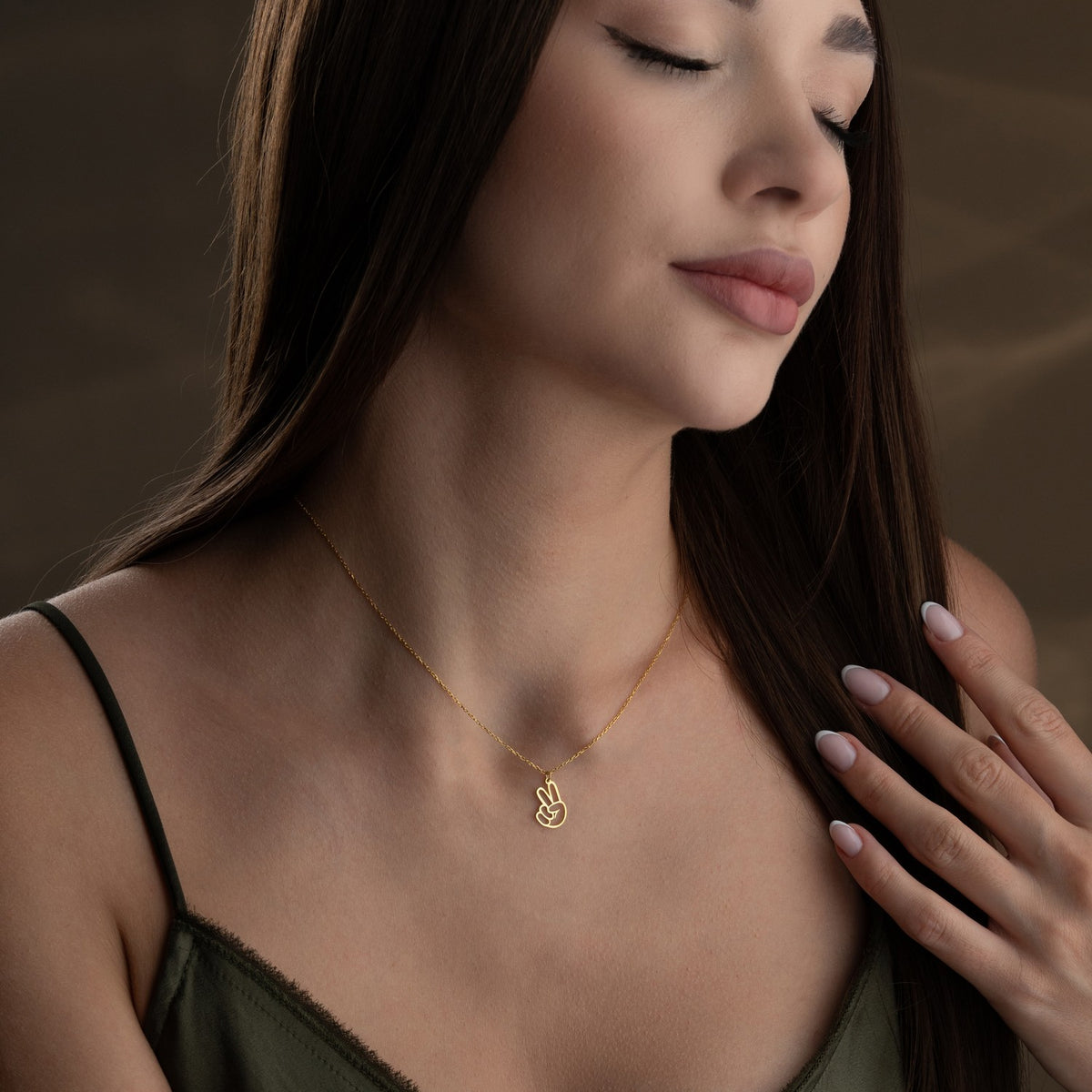 Peace Sign Necklace | Good Vibes Gift for Friend
