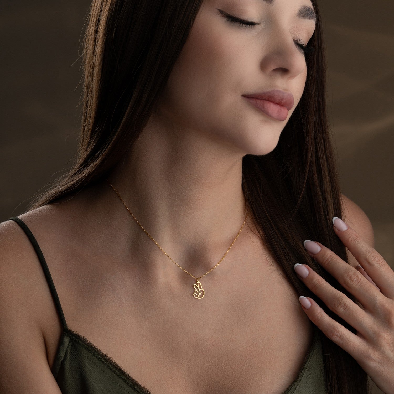 Peace Sign Necklace | Good Vibes Gift for Friend