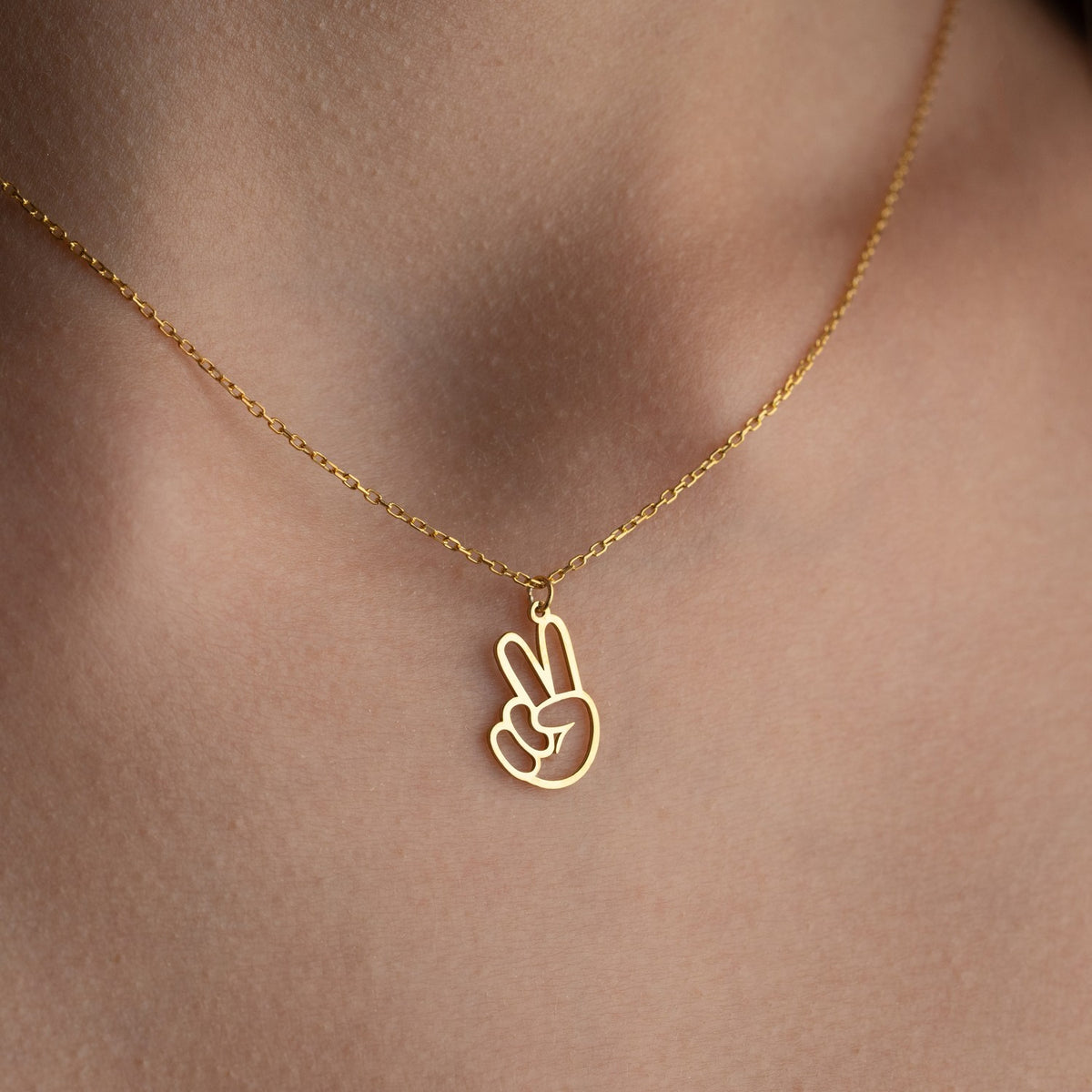 Peace Sign Necklace | Good Vibes Gift for Friend