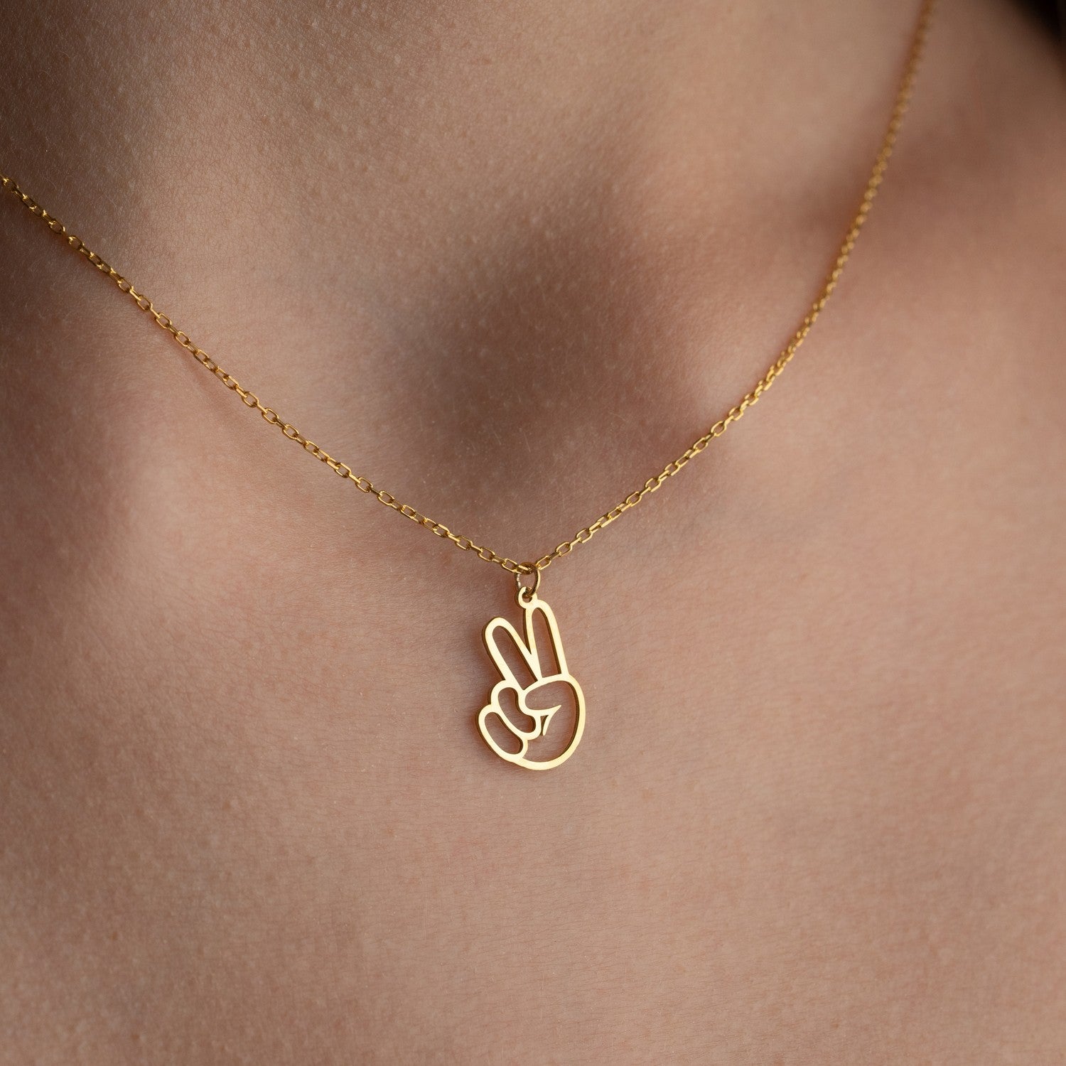 Peace Sign Necklace | Good Vibes Gift for Friend