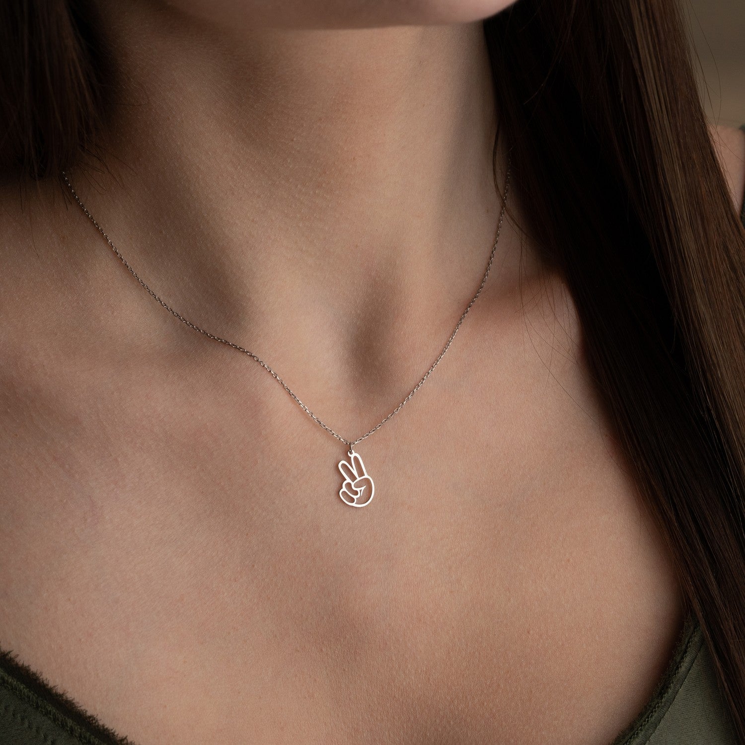 Peace Sign Necklace | Good Vibes Gift for Friend
