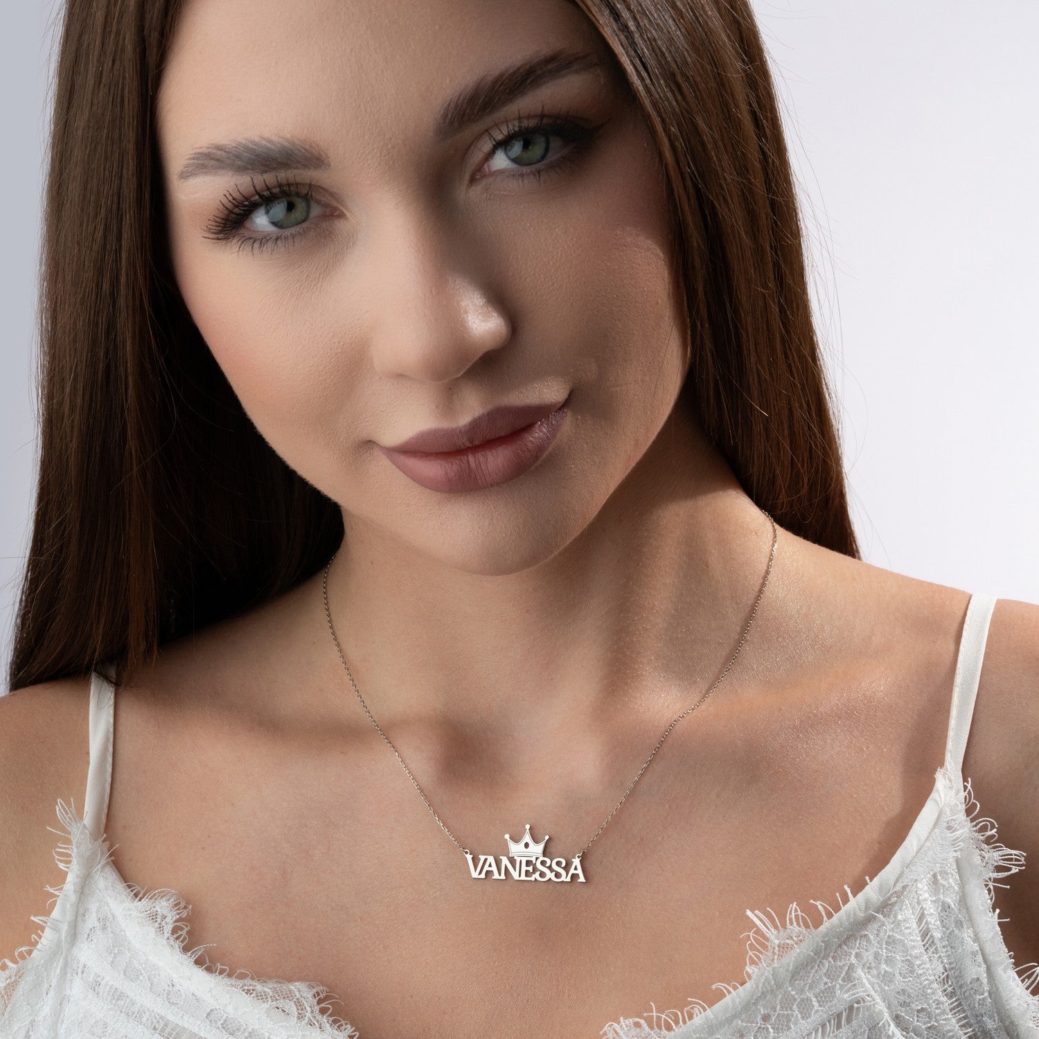 Personalised Crown Name Necklace | Gift for Queen