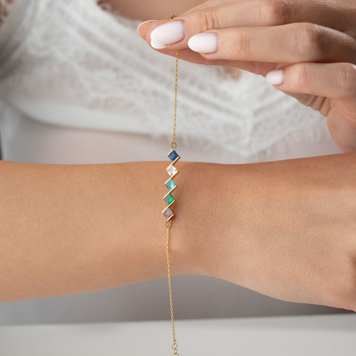 Personalised Family Birthstone Bracelet