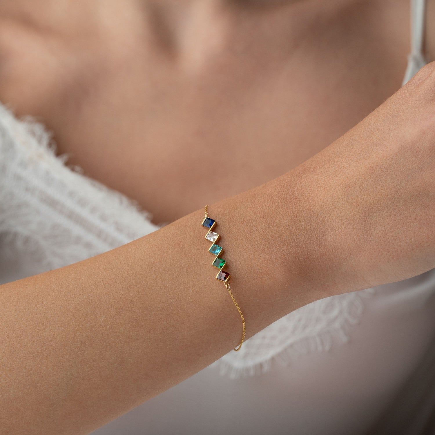 Personalised Family Birthstone Bracelet