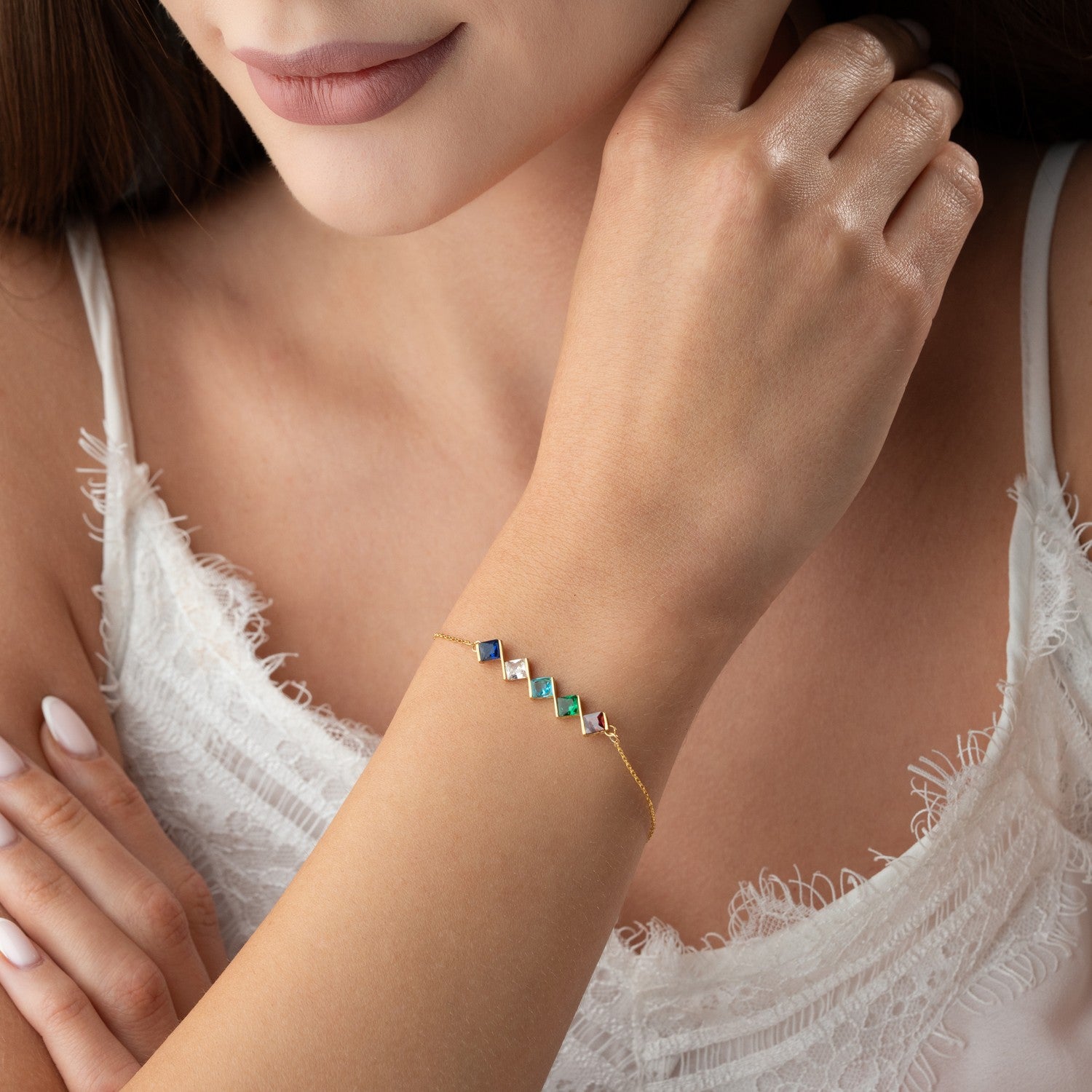 Personalised Family Birthstone Bracelet