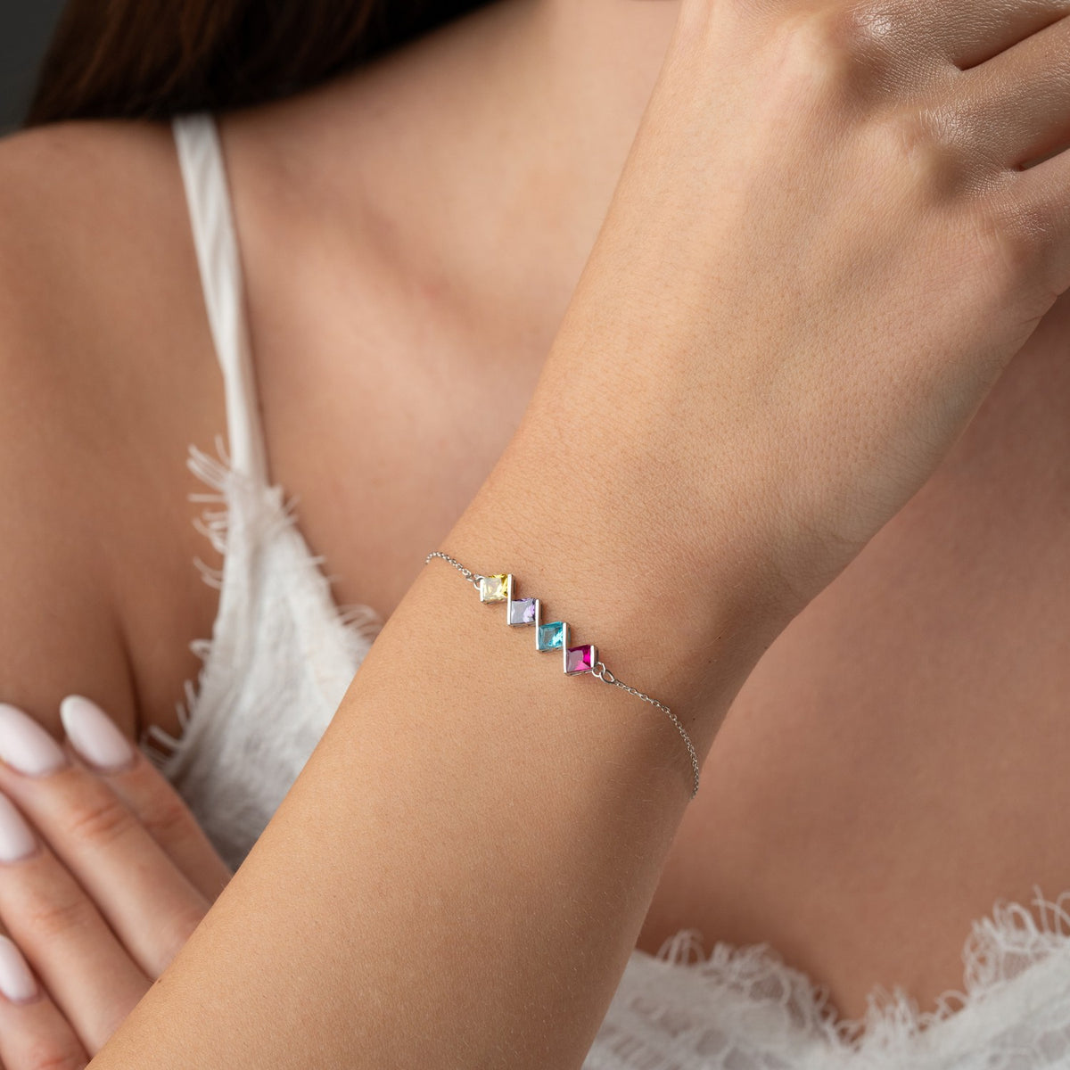 Personalised Family Birthstone Bracelet