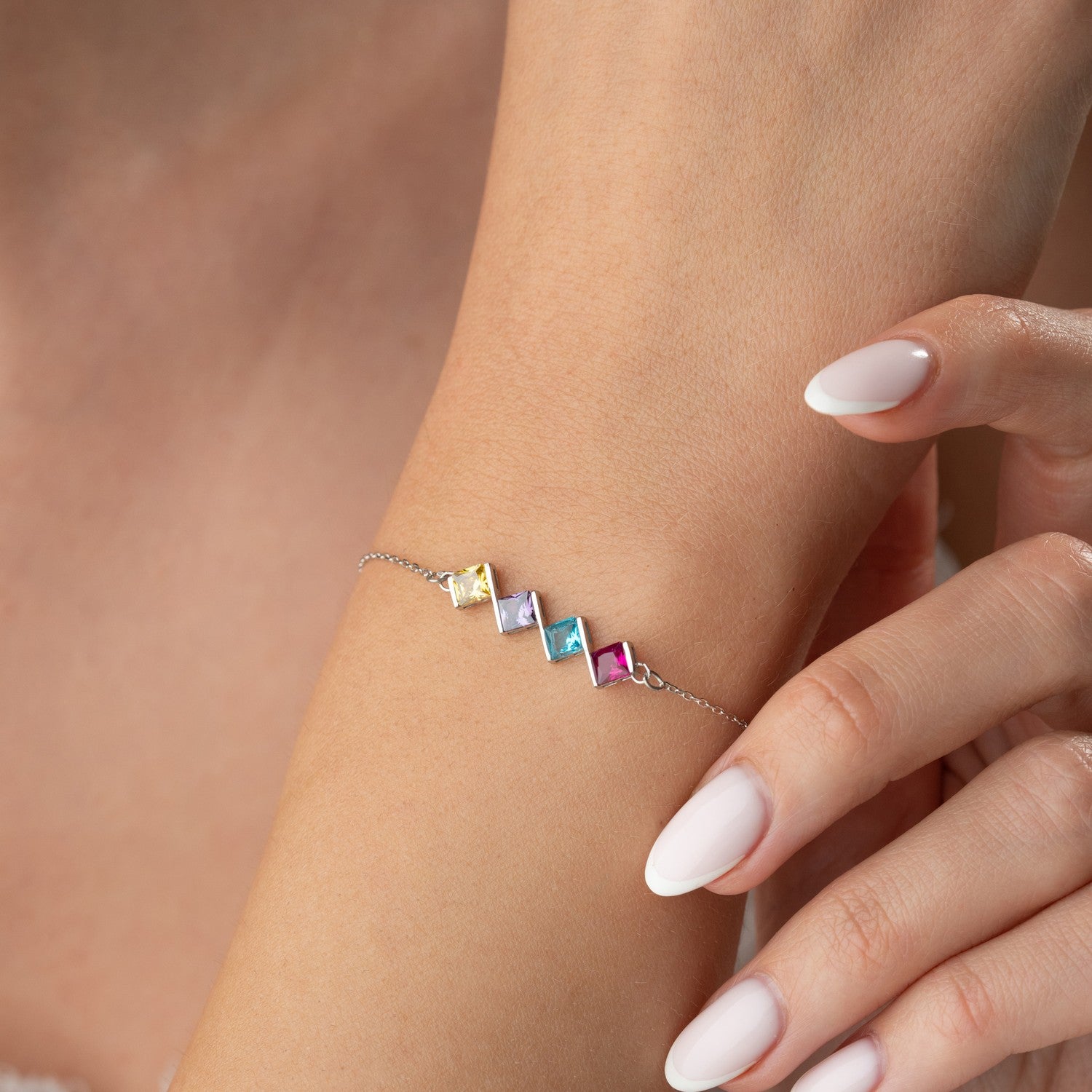 Personalised Family Birthstone Bracelet