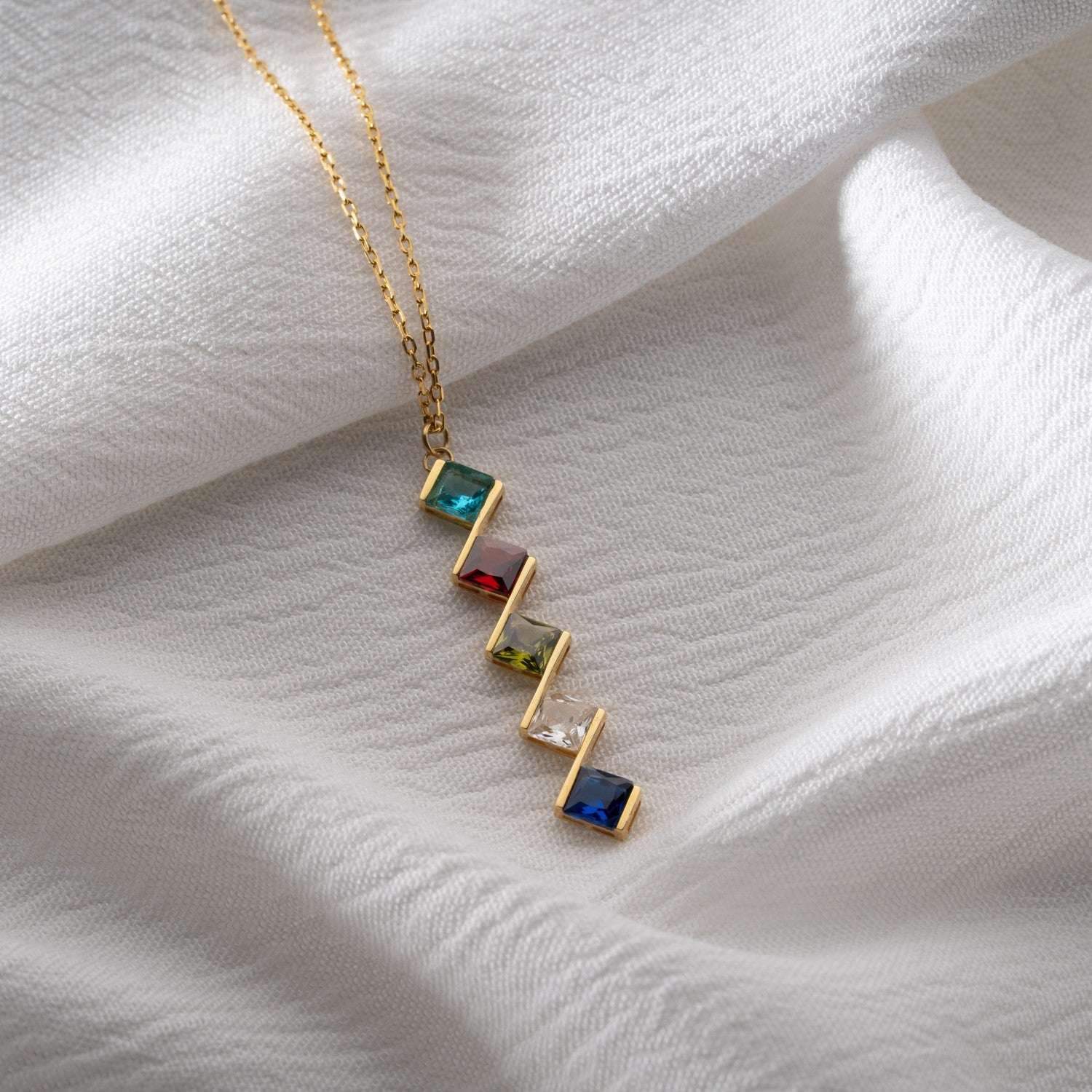 "My Colorful World" Family Birthstone Necklace