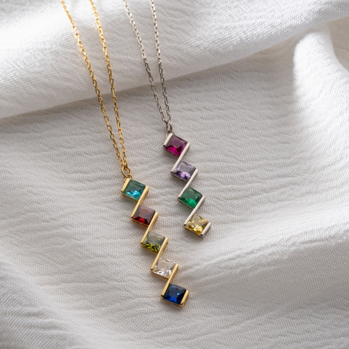 "My Colorful World" Family Birthstone Necklace