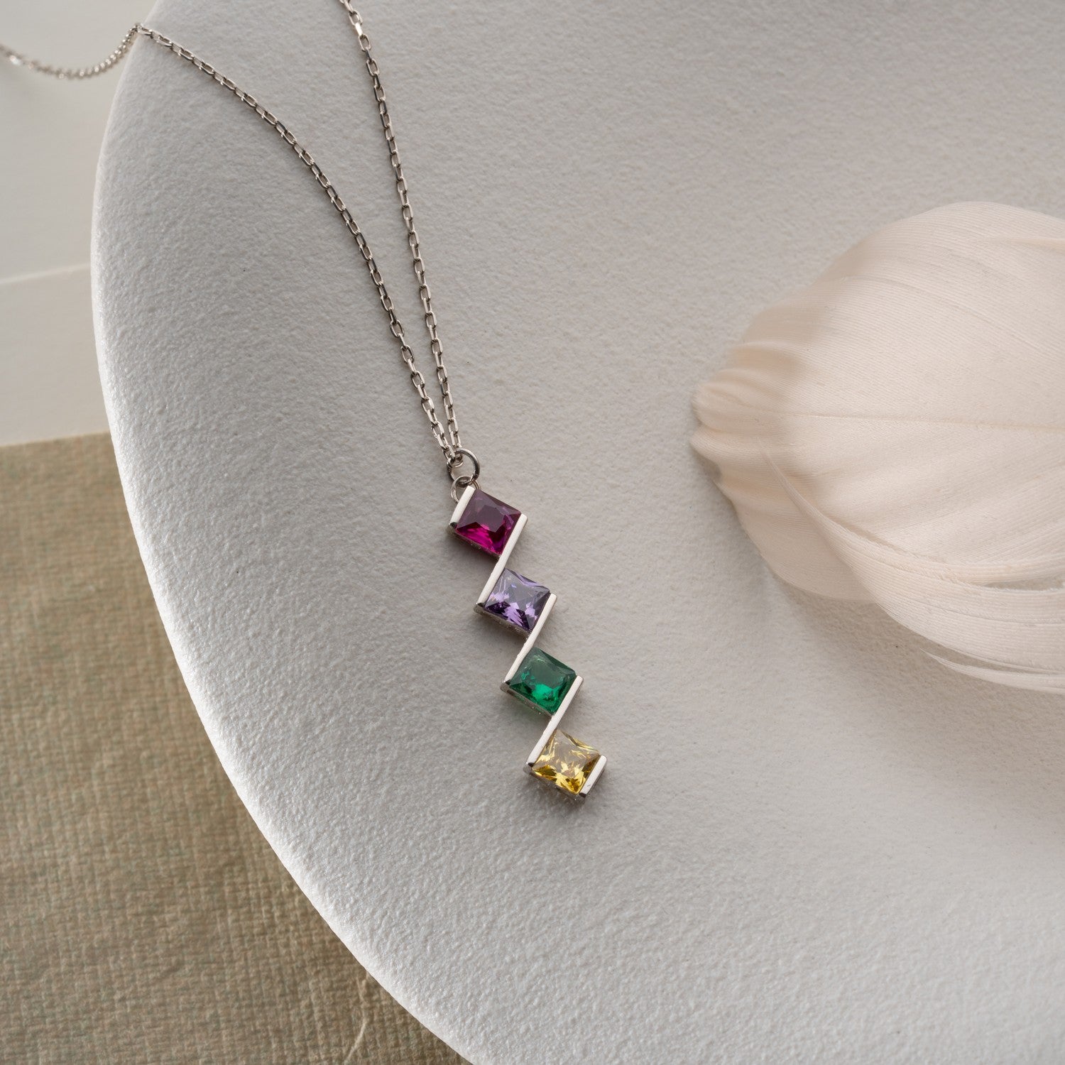 "My Colorful World" Family Birthstone Necklace