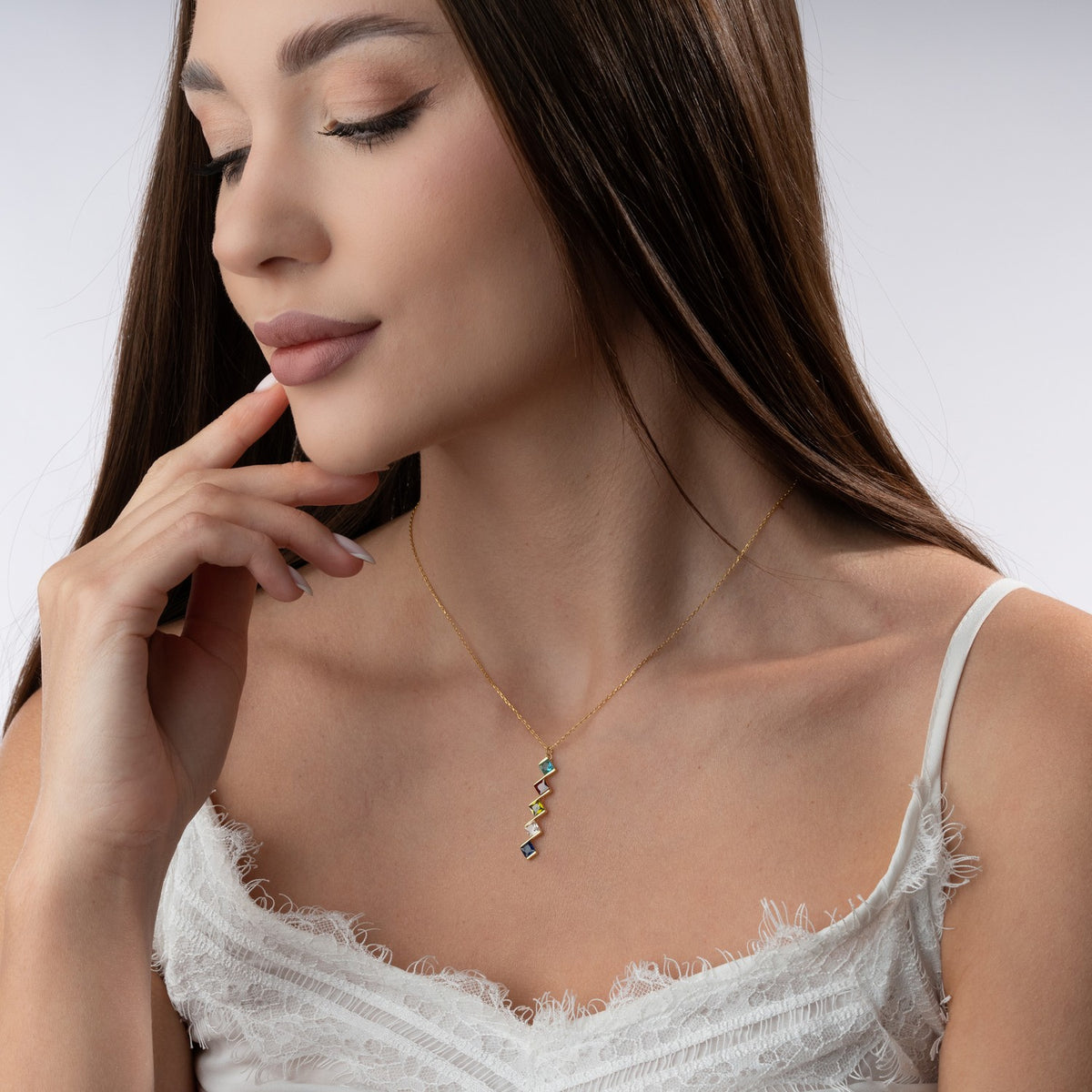 "My Colorful World" Family Birthstone Necklace